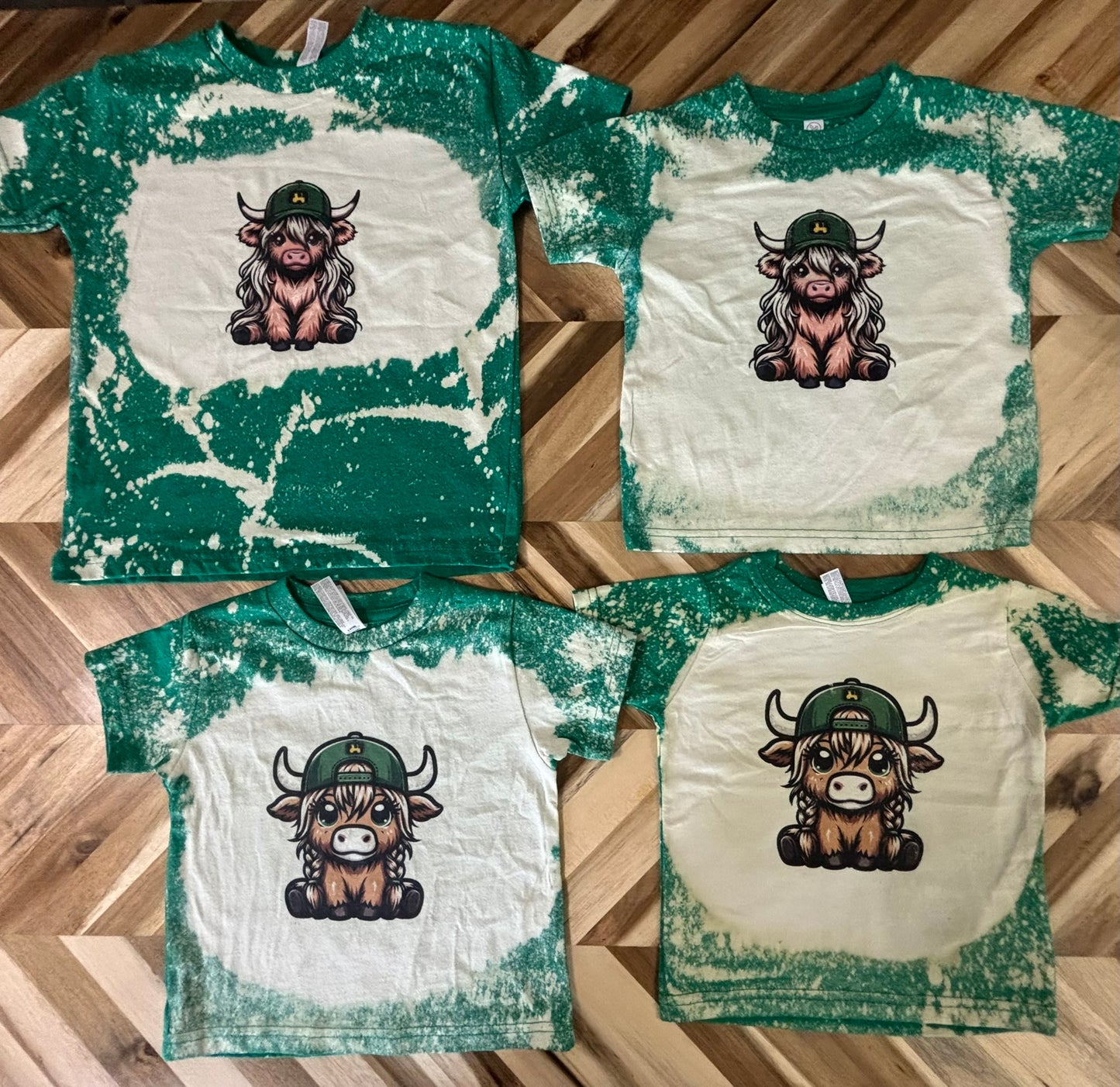 Highland Cow Youth Bleached T-Shirt