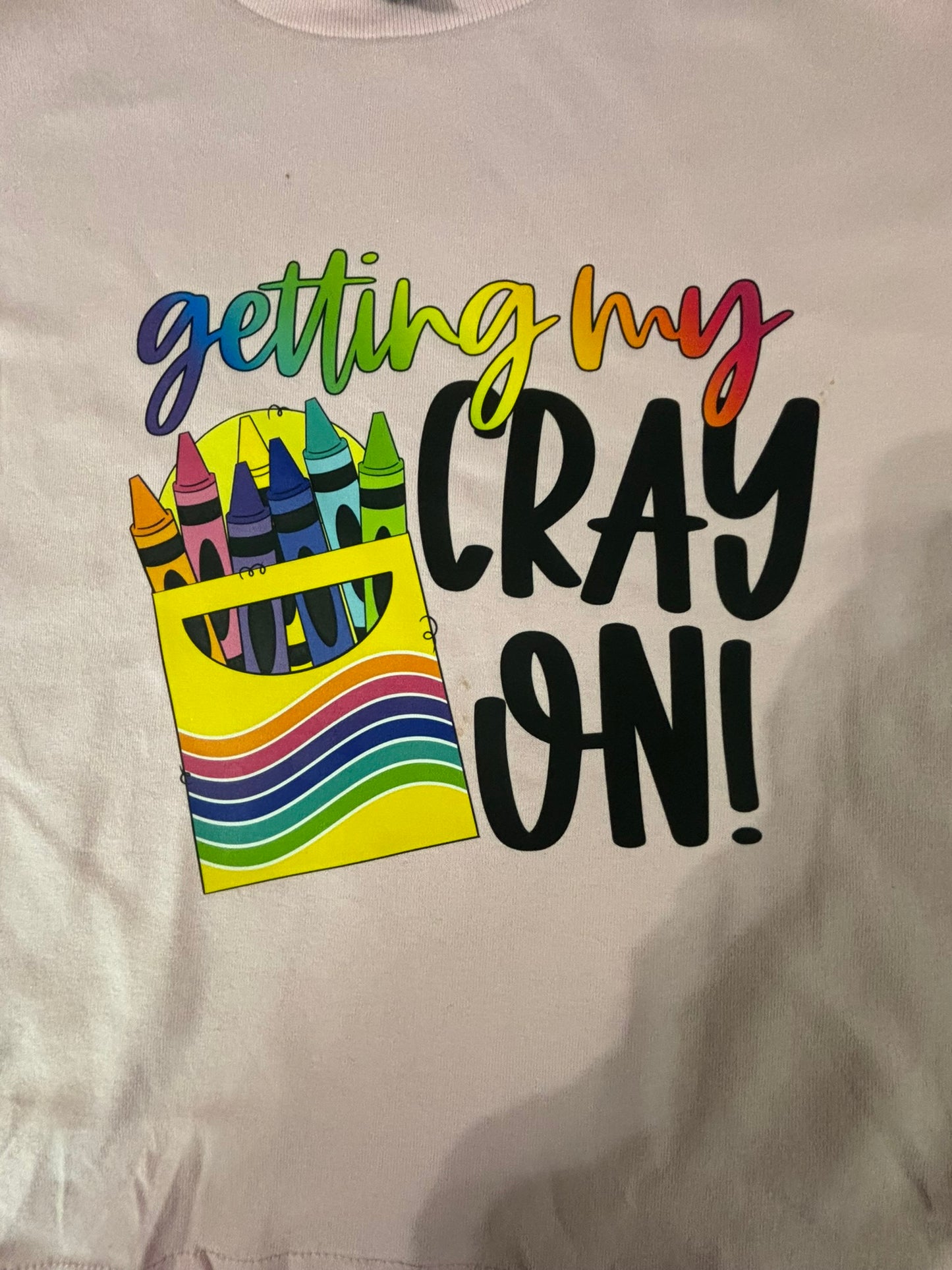 Getting my cray-on youth t-shirt