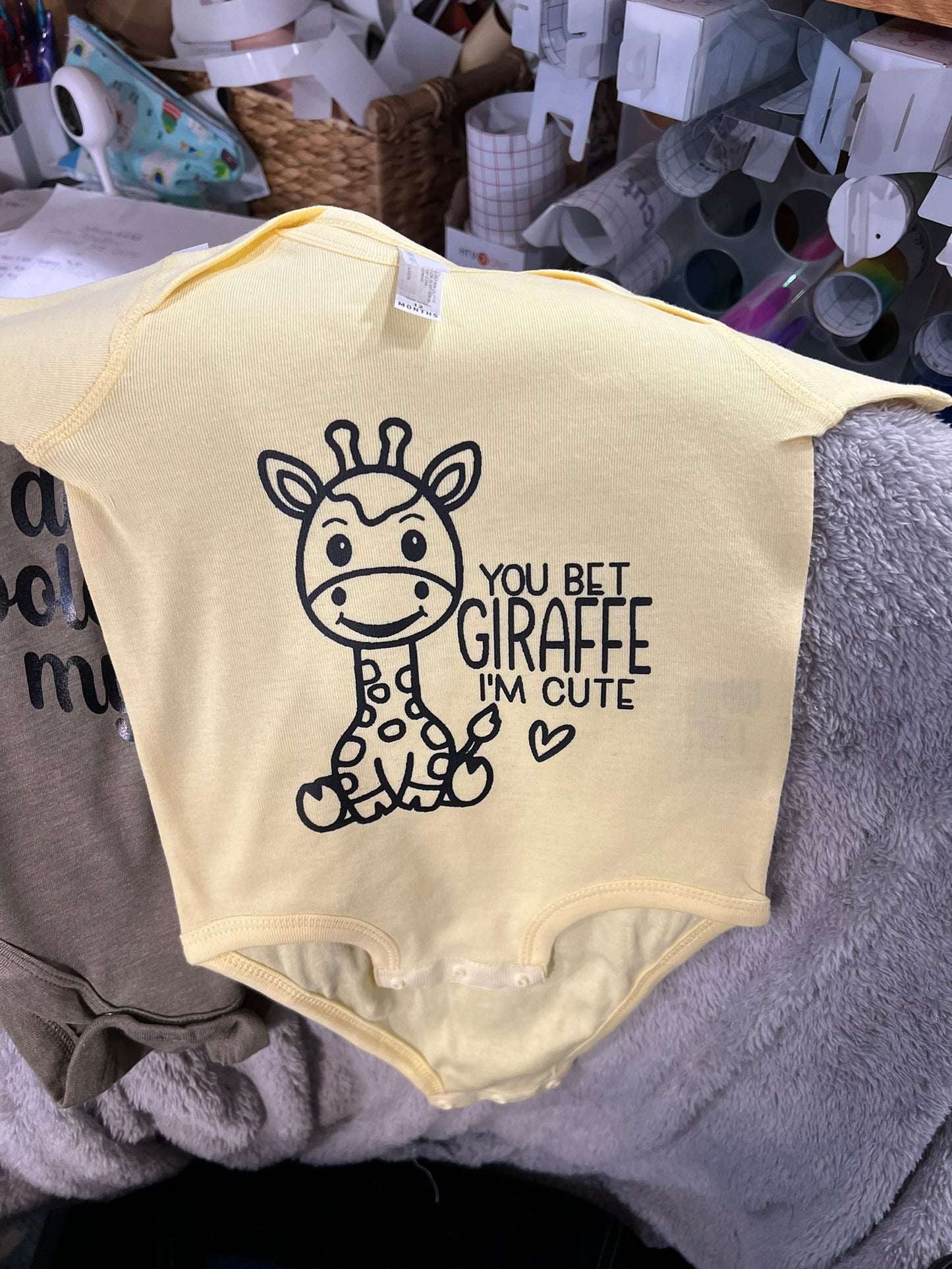 You bet giraffe I'm cute baby onesie