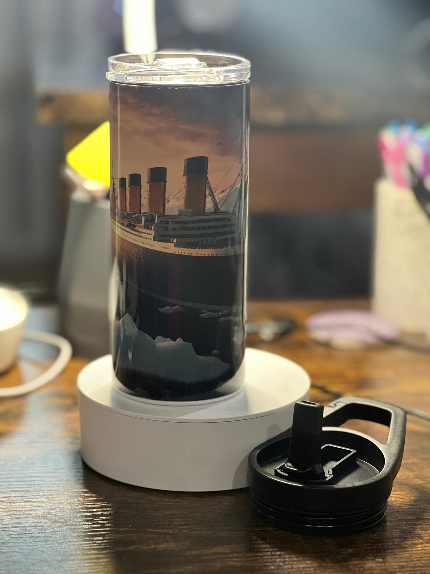 Titanic 15 oz duo lid tumbler