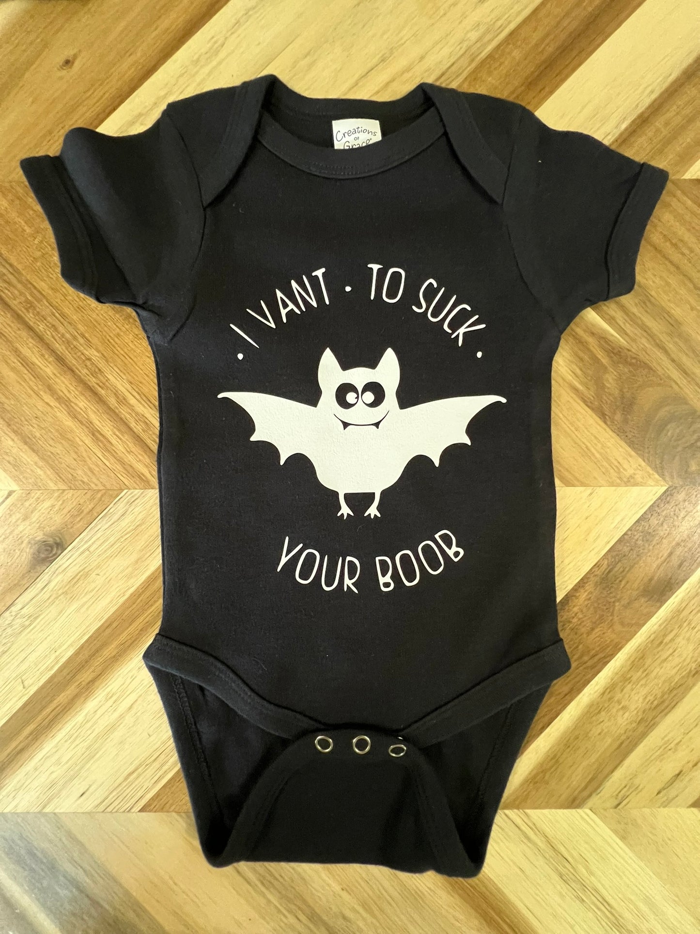 I vant to suck your boob baby onesie bodysuit