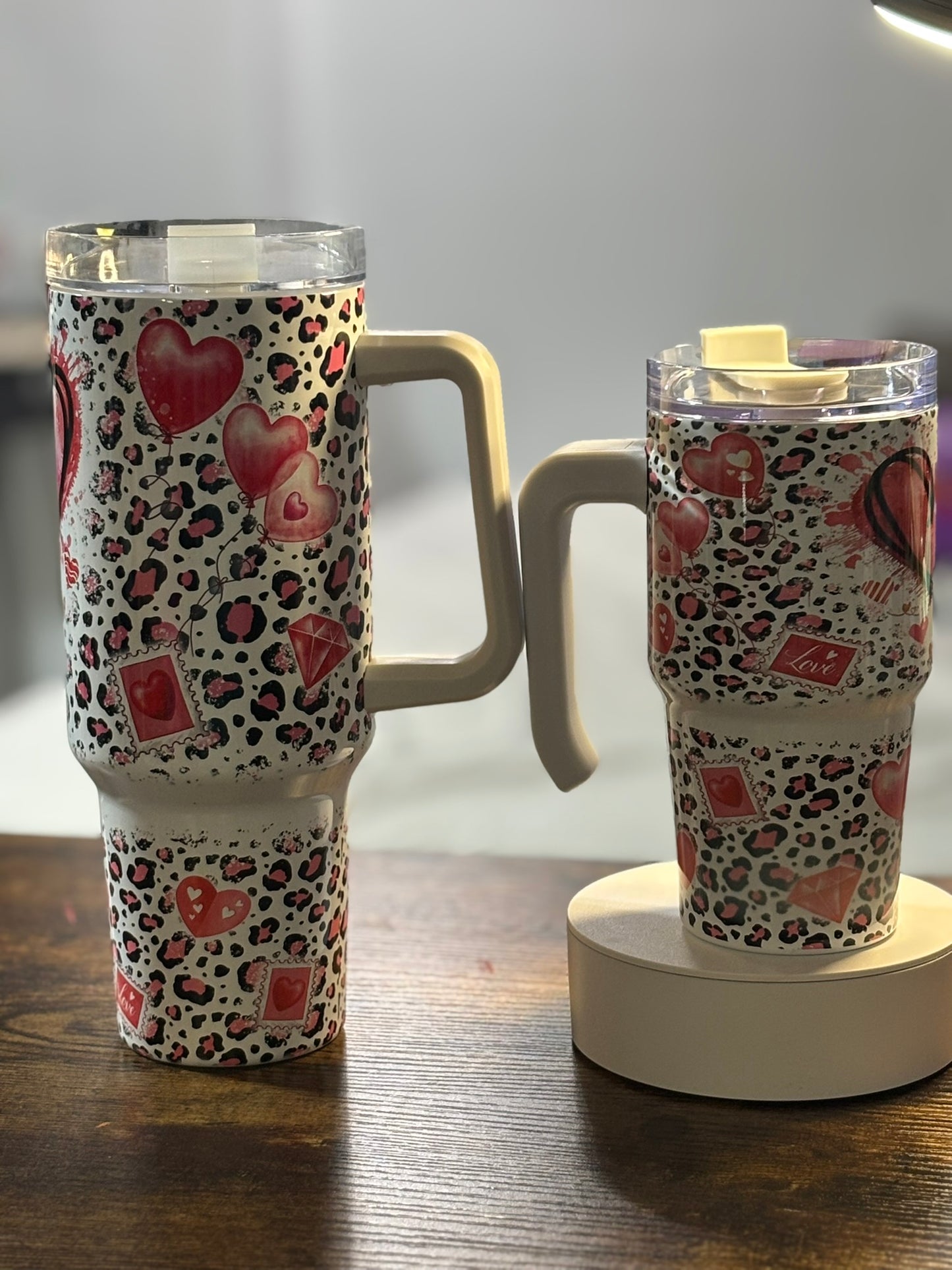 Mama and Mini matching valentines heart tumblers