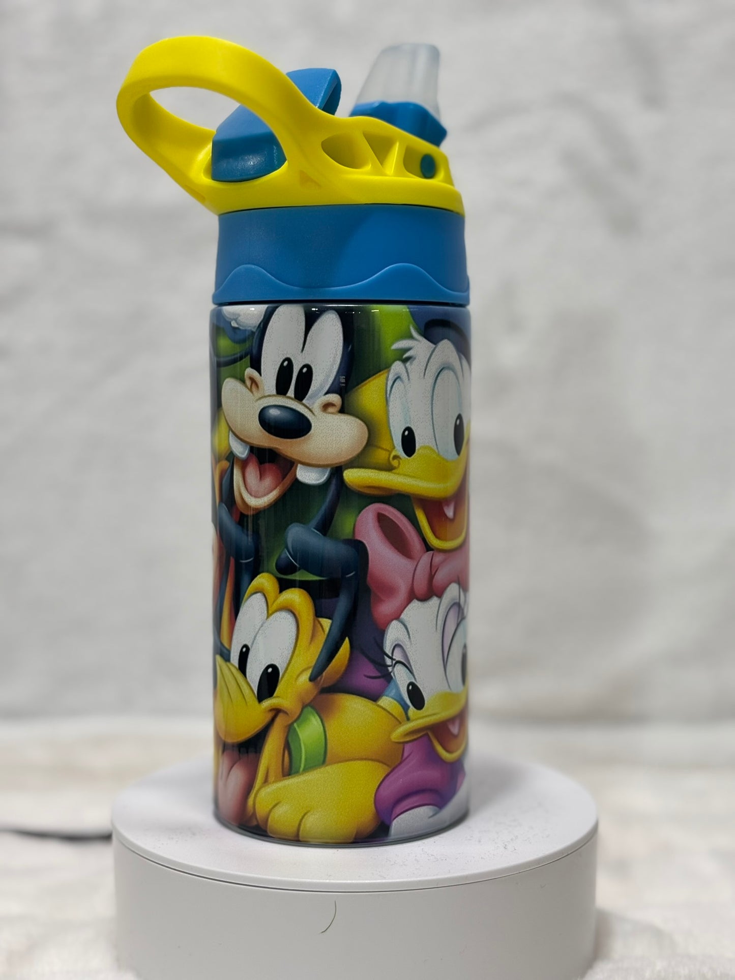 Cartoon Mouse Clubhouse and Friends 12 oz flip top water bottle