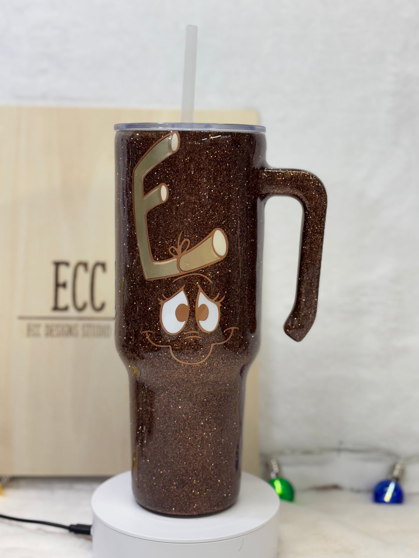 40 oz Green Christmas Monster's Dog Tumbler