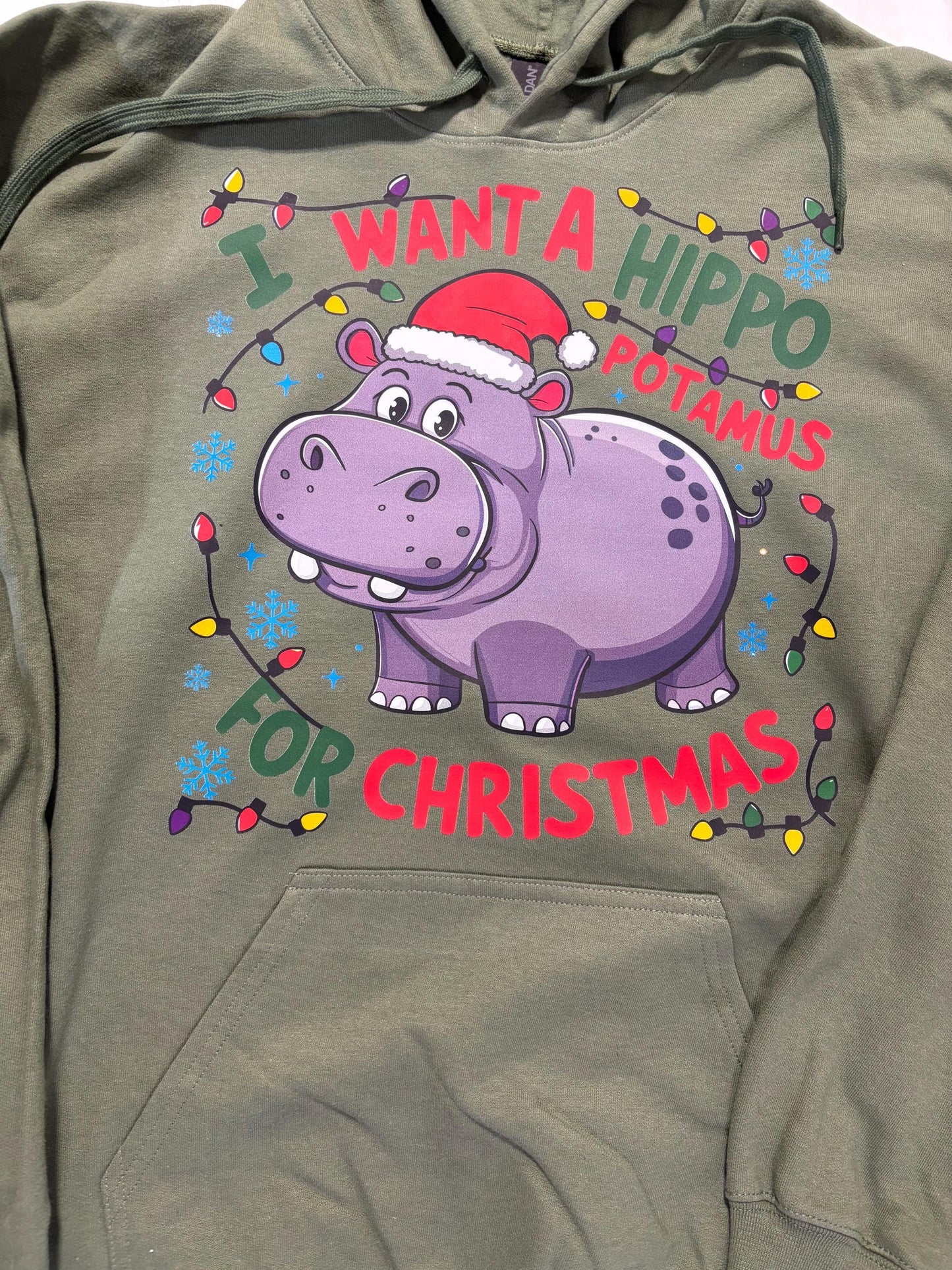 I want a hippopotamus for Christmas Hoodie