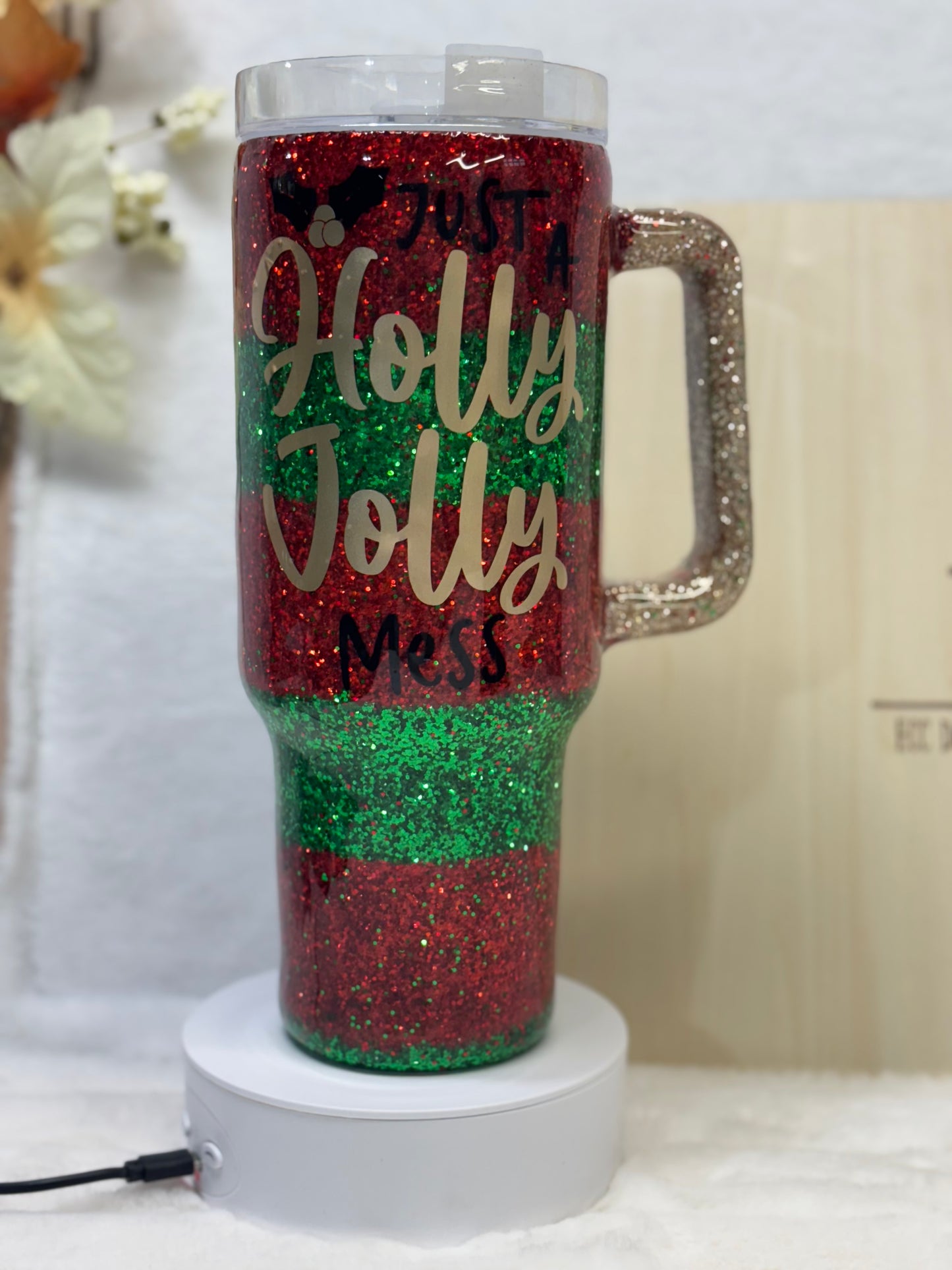 Just a Holly Jolly Mess 40 oz Tumbler