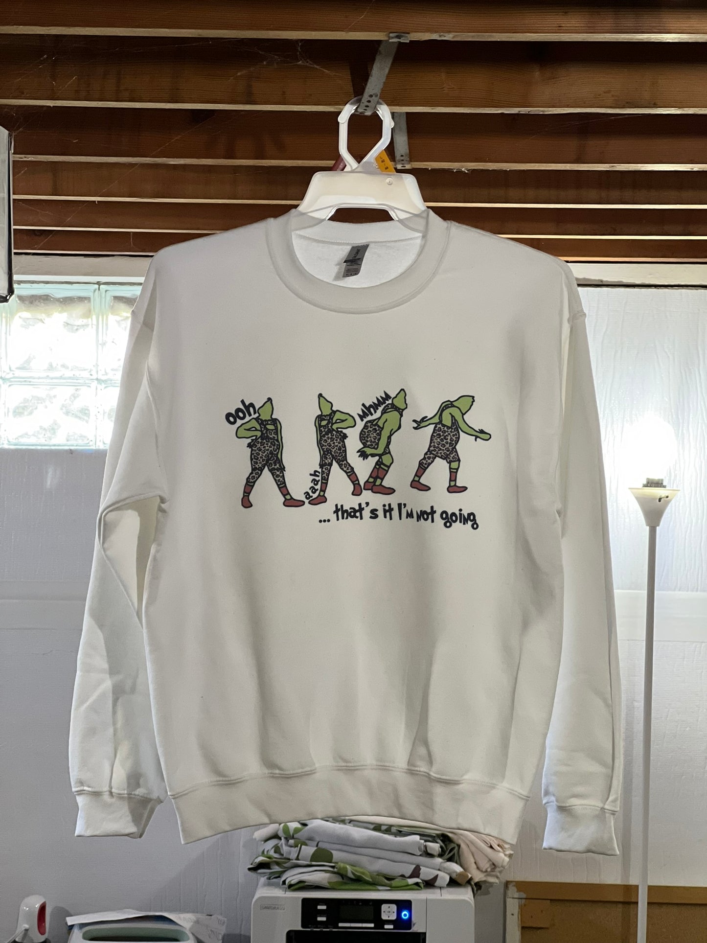 I'm not going green monster sweatshirt