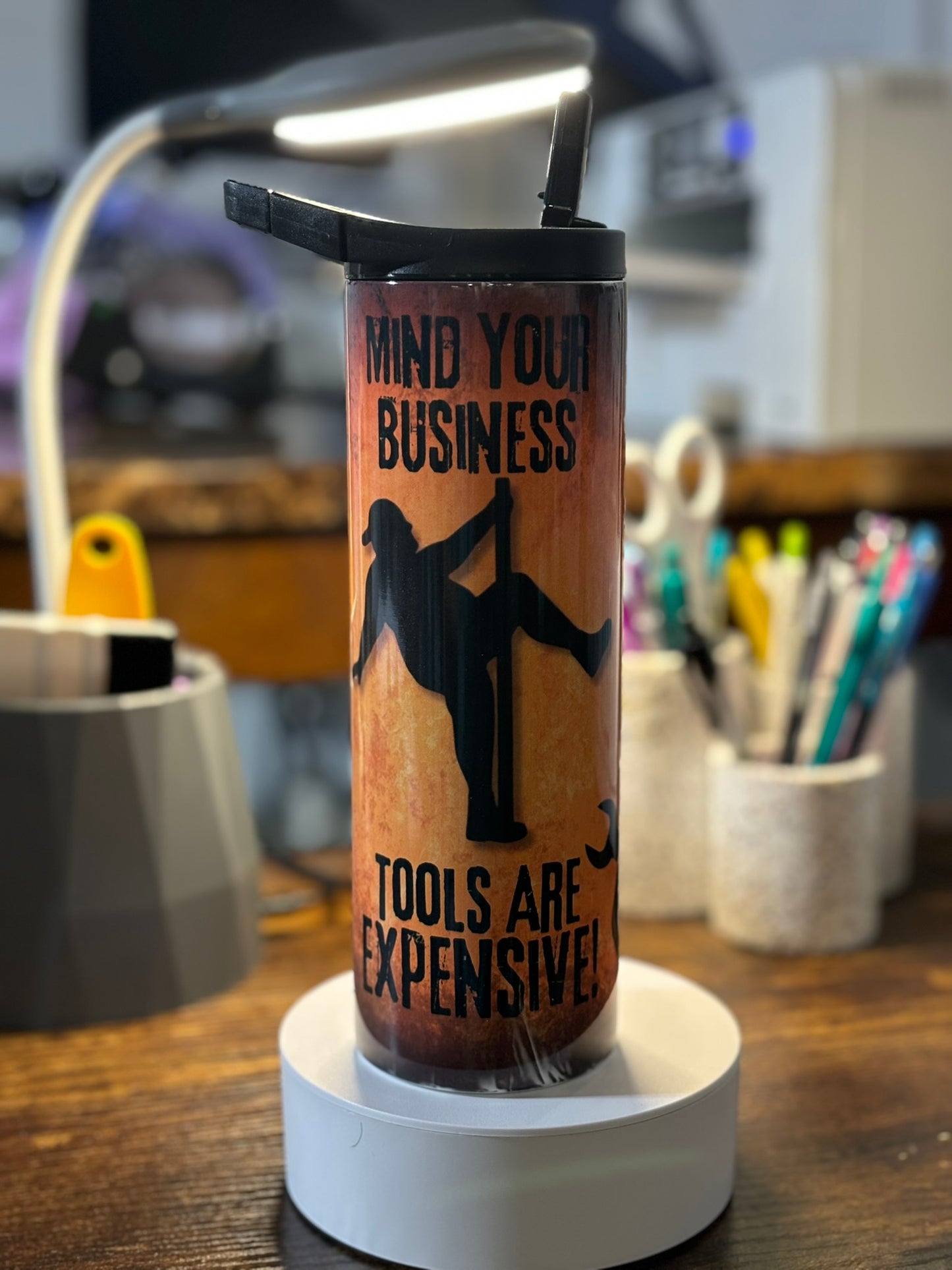 Mind your business, Tools are expensive 20 oz duo lid tumbler