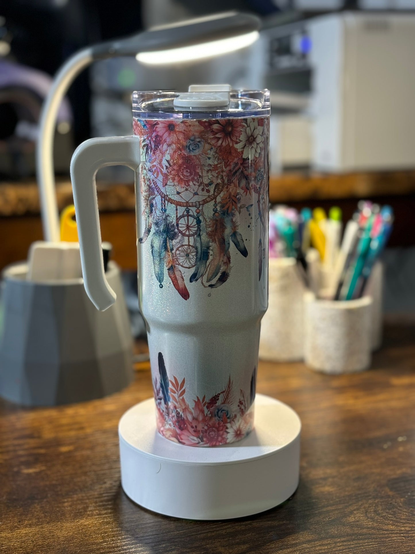 Boho Wolf and Dream catcher 30 oz tumbler