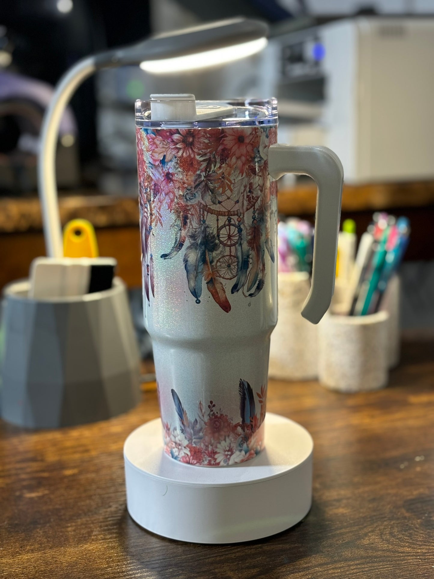 Boho Wolf and Dream catcher 30 oz tumbler