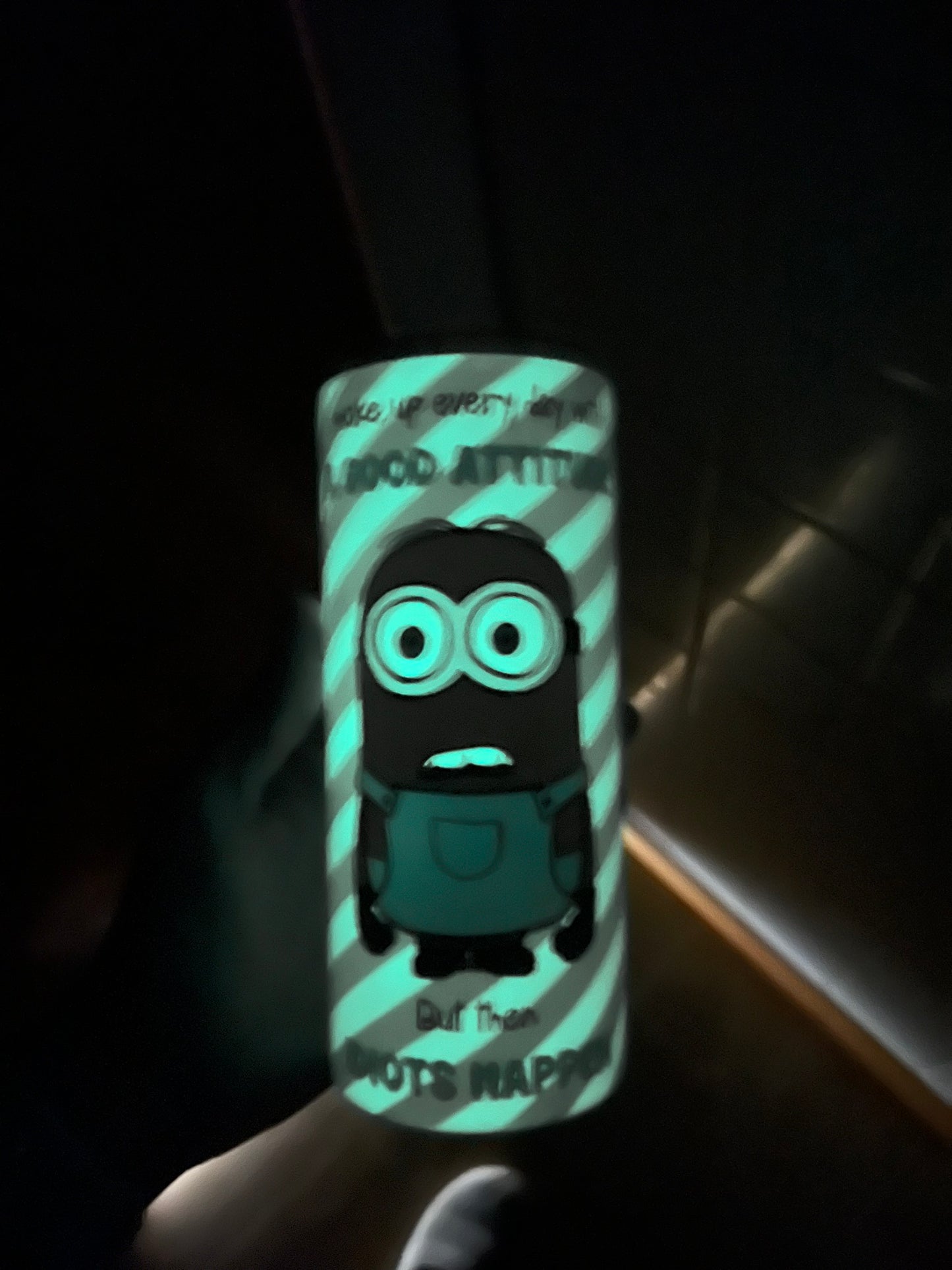 Glow in the Dark 'Idiots Happen' Minion Tumbler