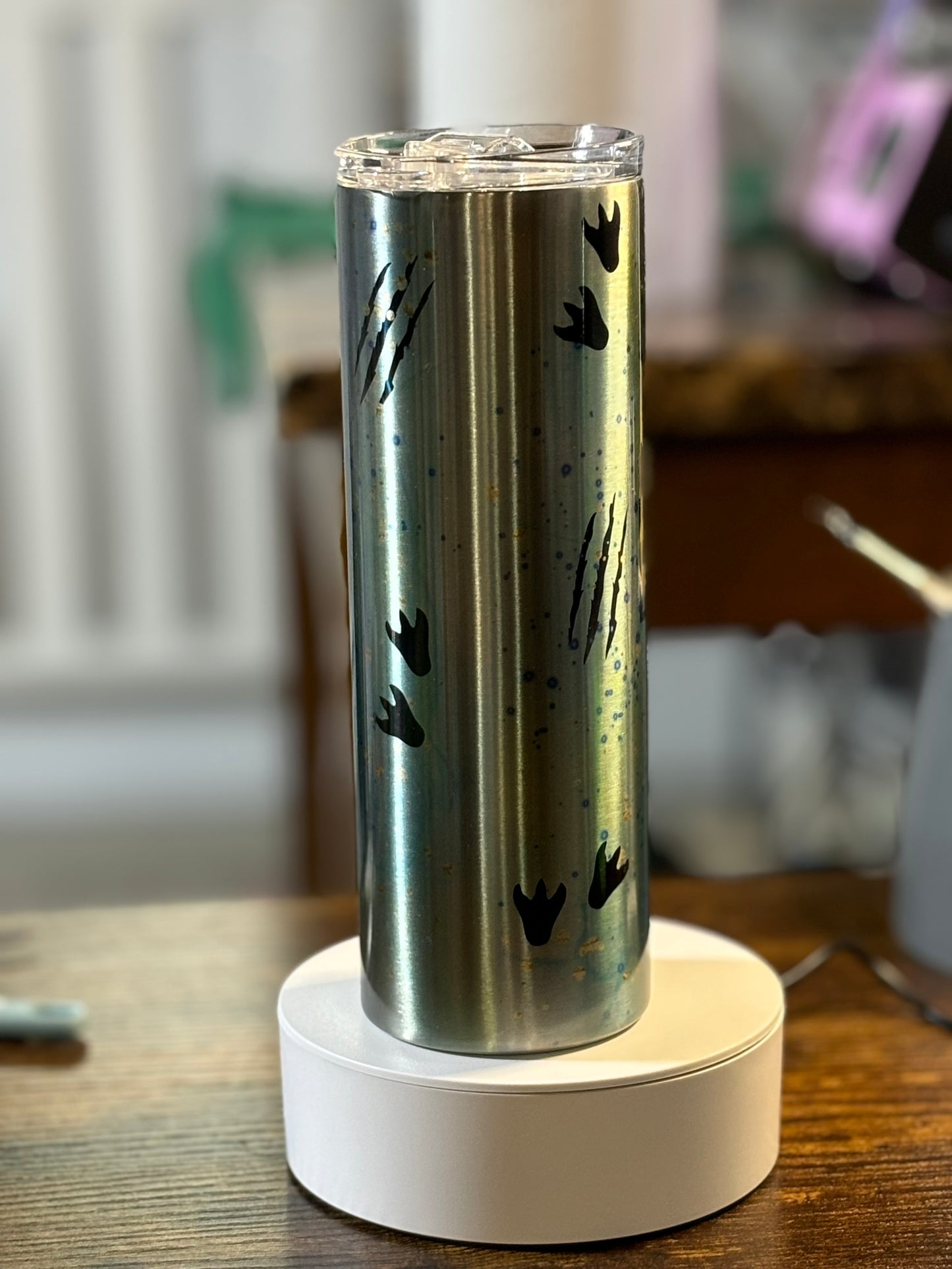 Dinosaur Park boy mama 20oz blue tumbler