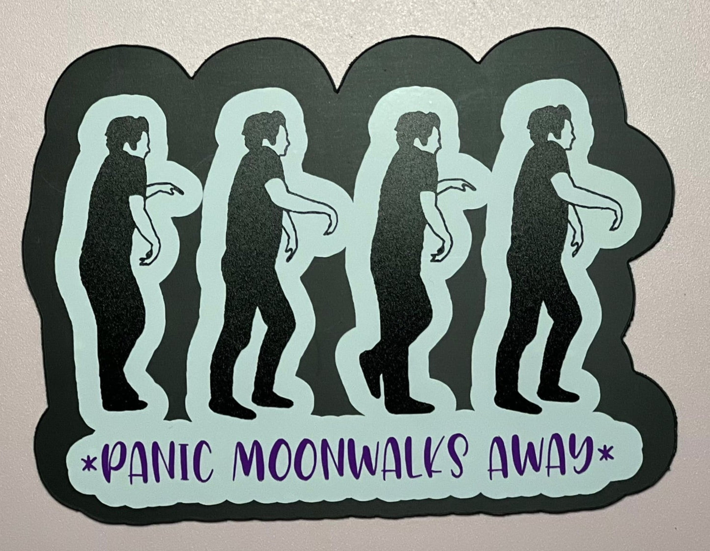 Nick Miller Panic Moonwalks Away magnet