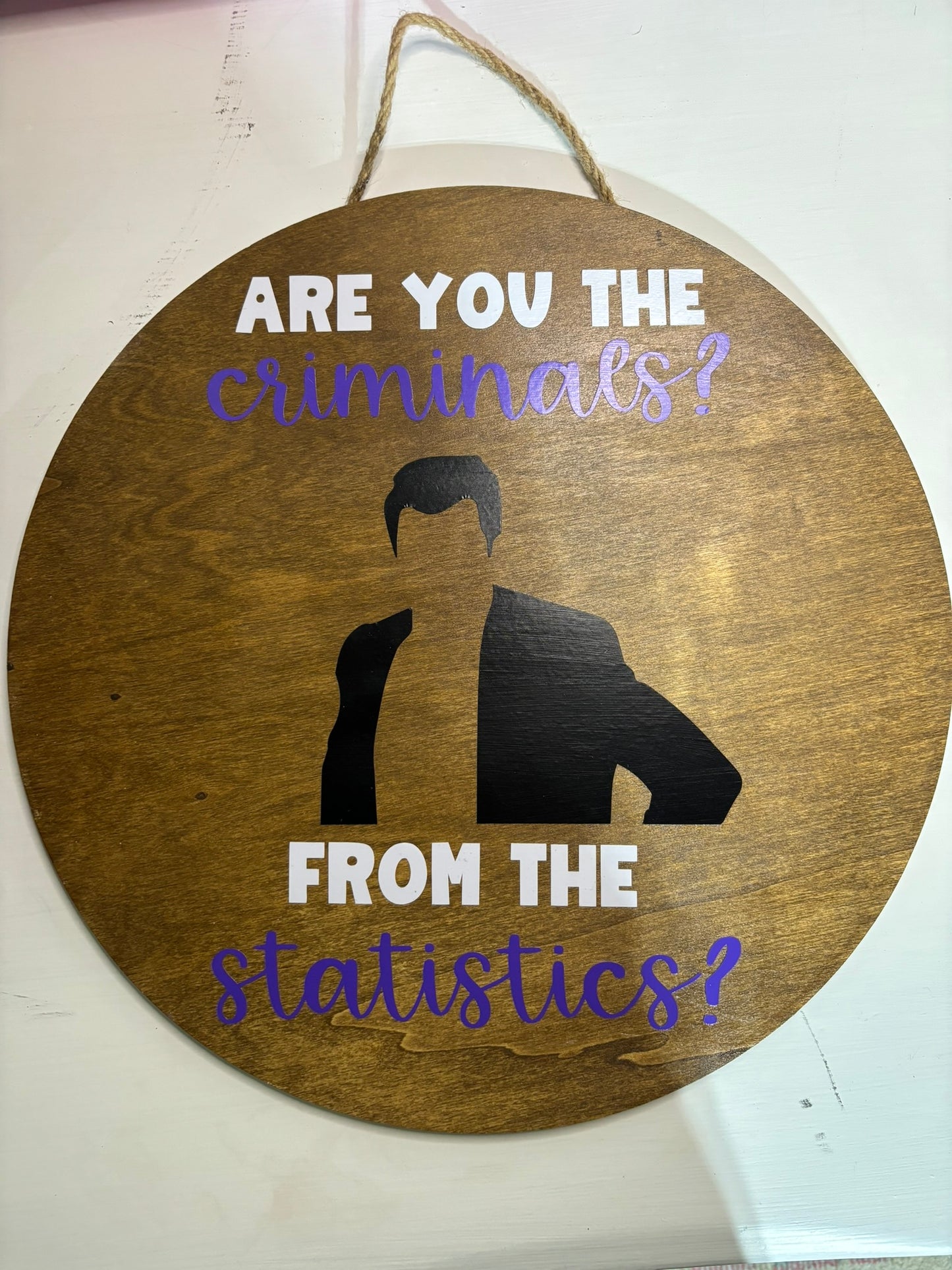 Are you the criminals? Door hanger