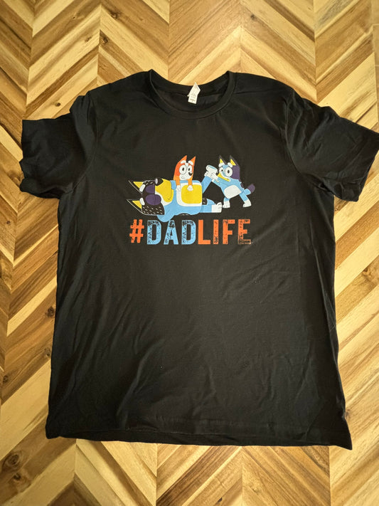 Dad Life Blue Dog themed T-shirt