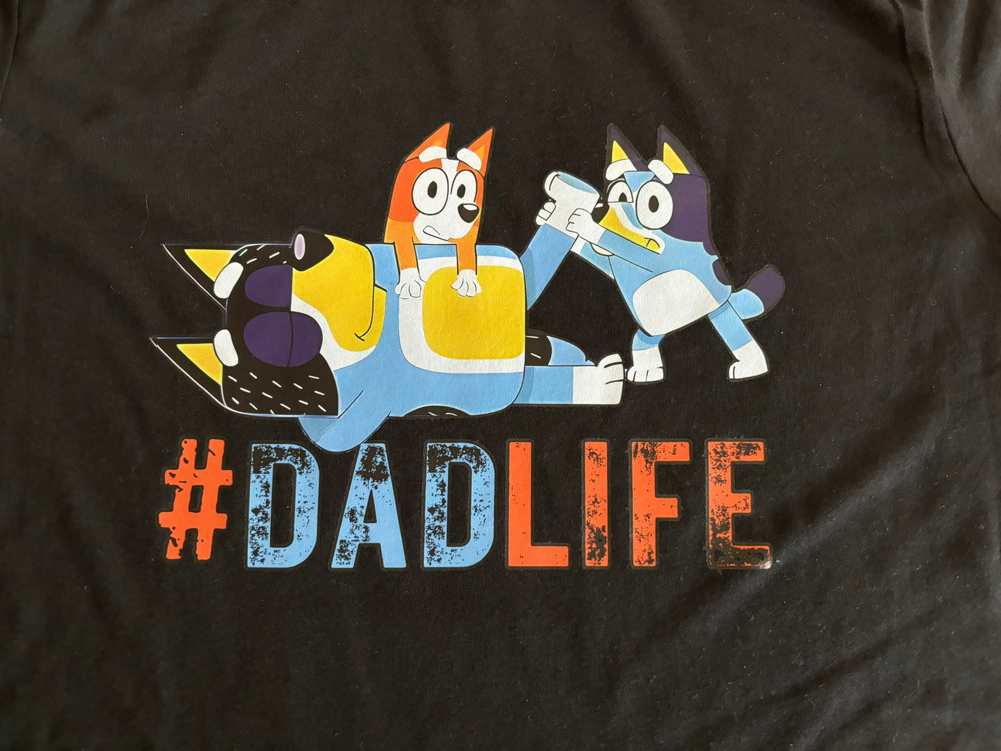 Dad Life Blue Dog themed T-shirt