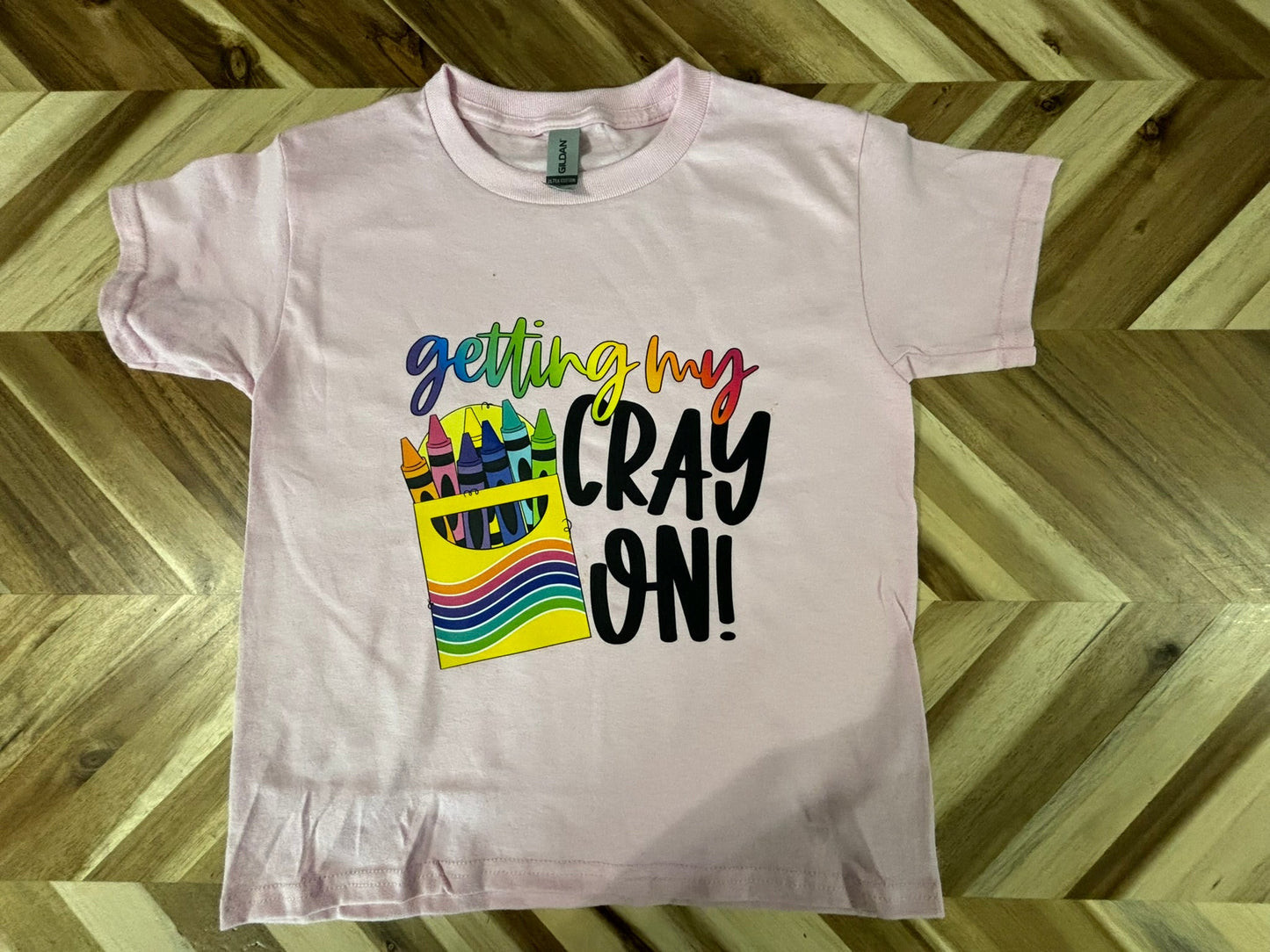 Getting my cray-on youth t-shirt