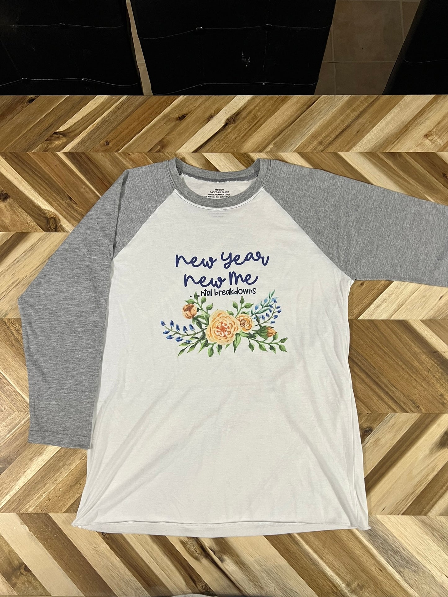 New Year, New Mental Breakdown 3/4 Sleeve Shirt