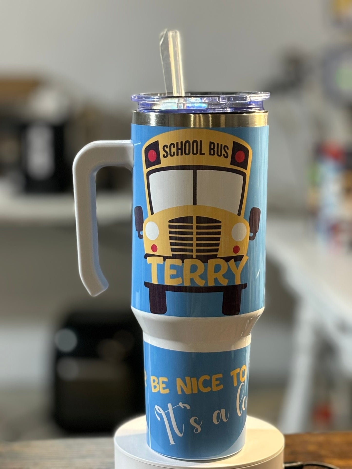 Personalized School Bus Driver 40 oz tumbler