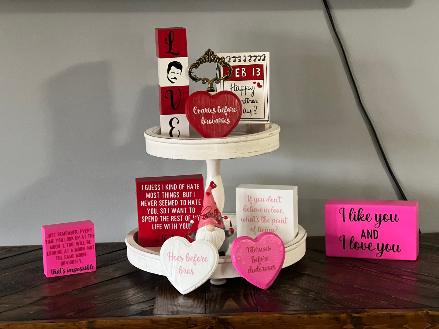 Valentine’s Day Tiered Tray Decor