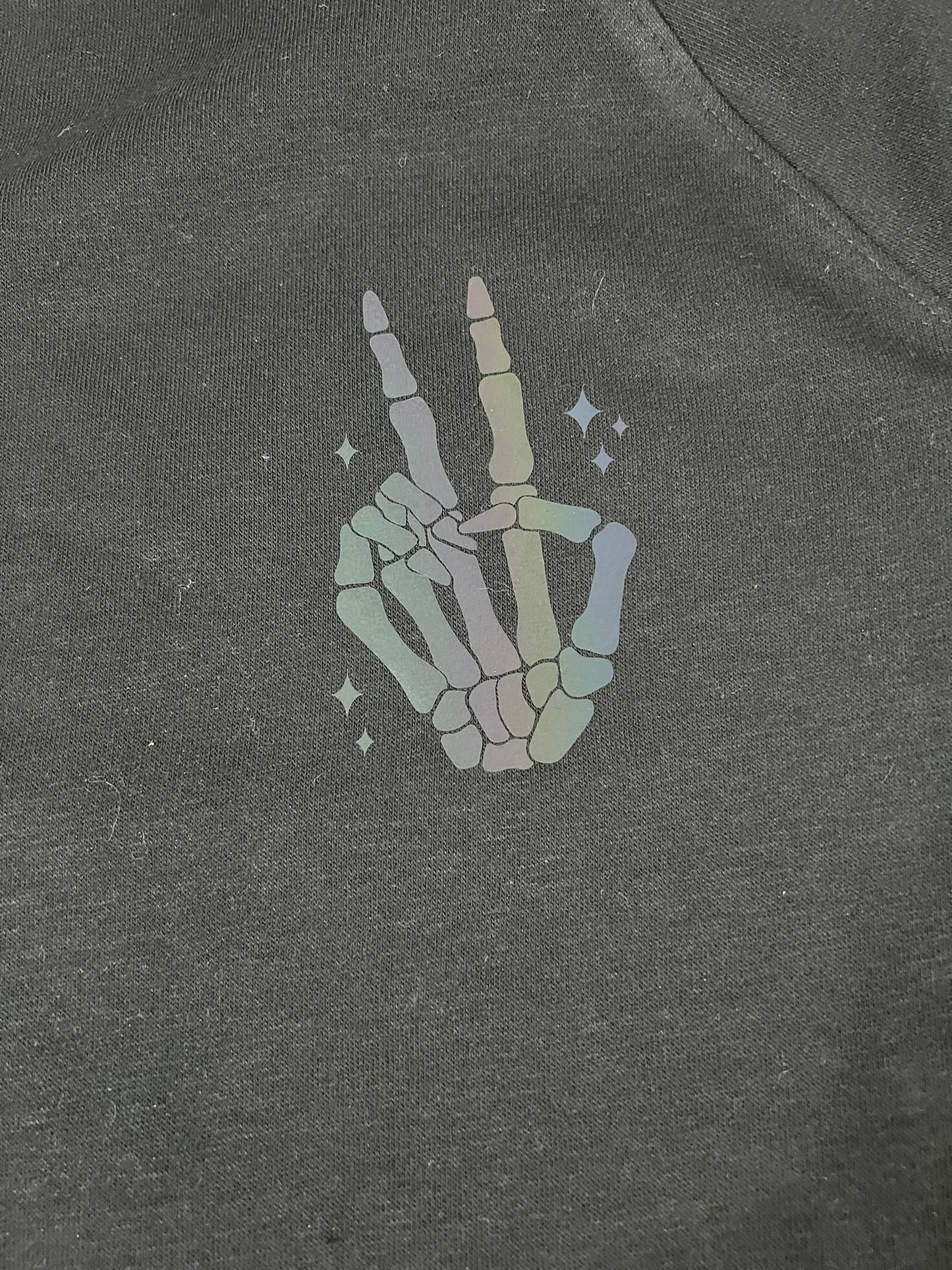 I know your lane sucks, but stay in it Crewneck black hoodie with reflective rainbow vinyl