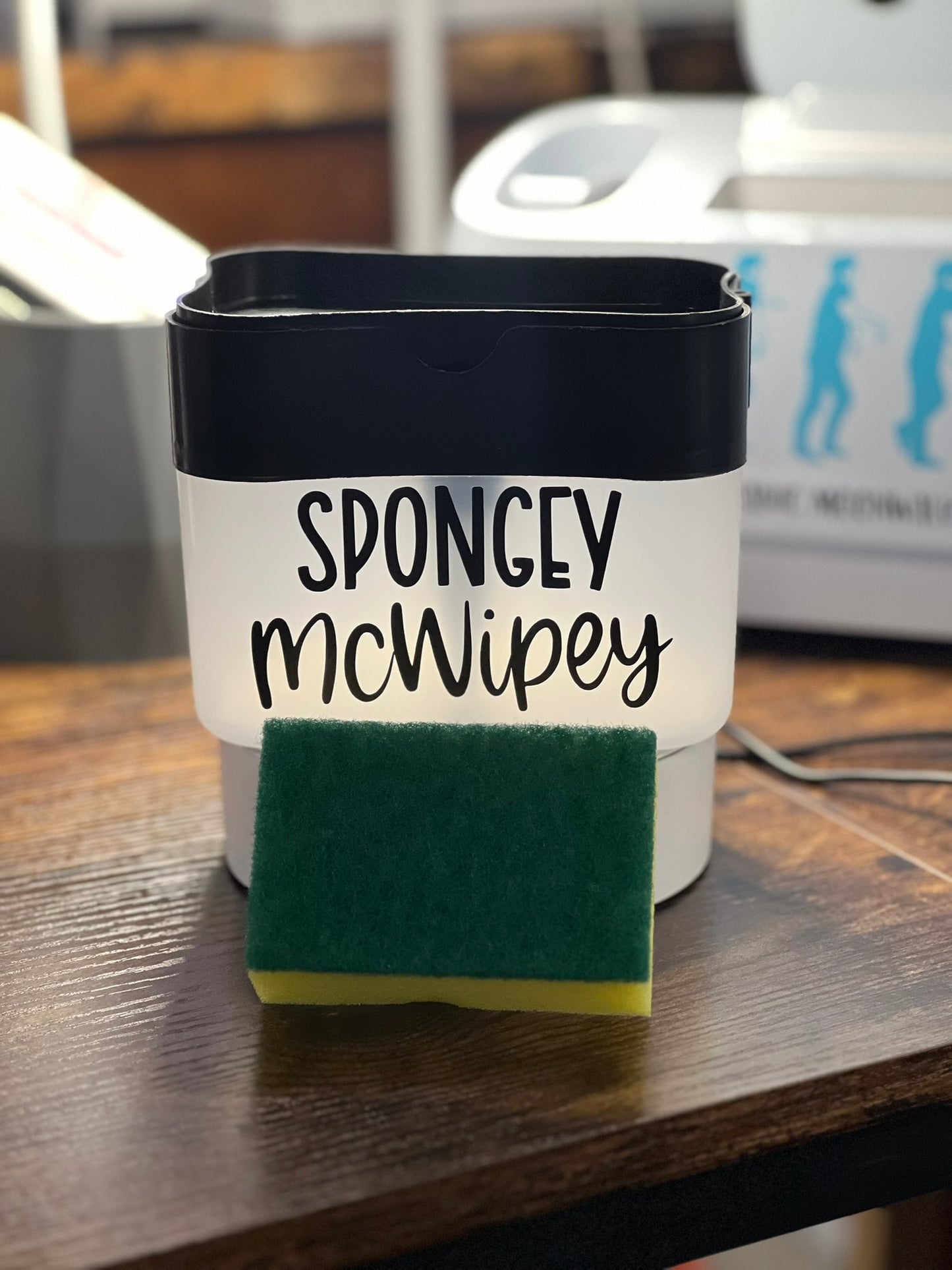 Spongey McWipey sponge and dish soap holder