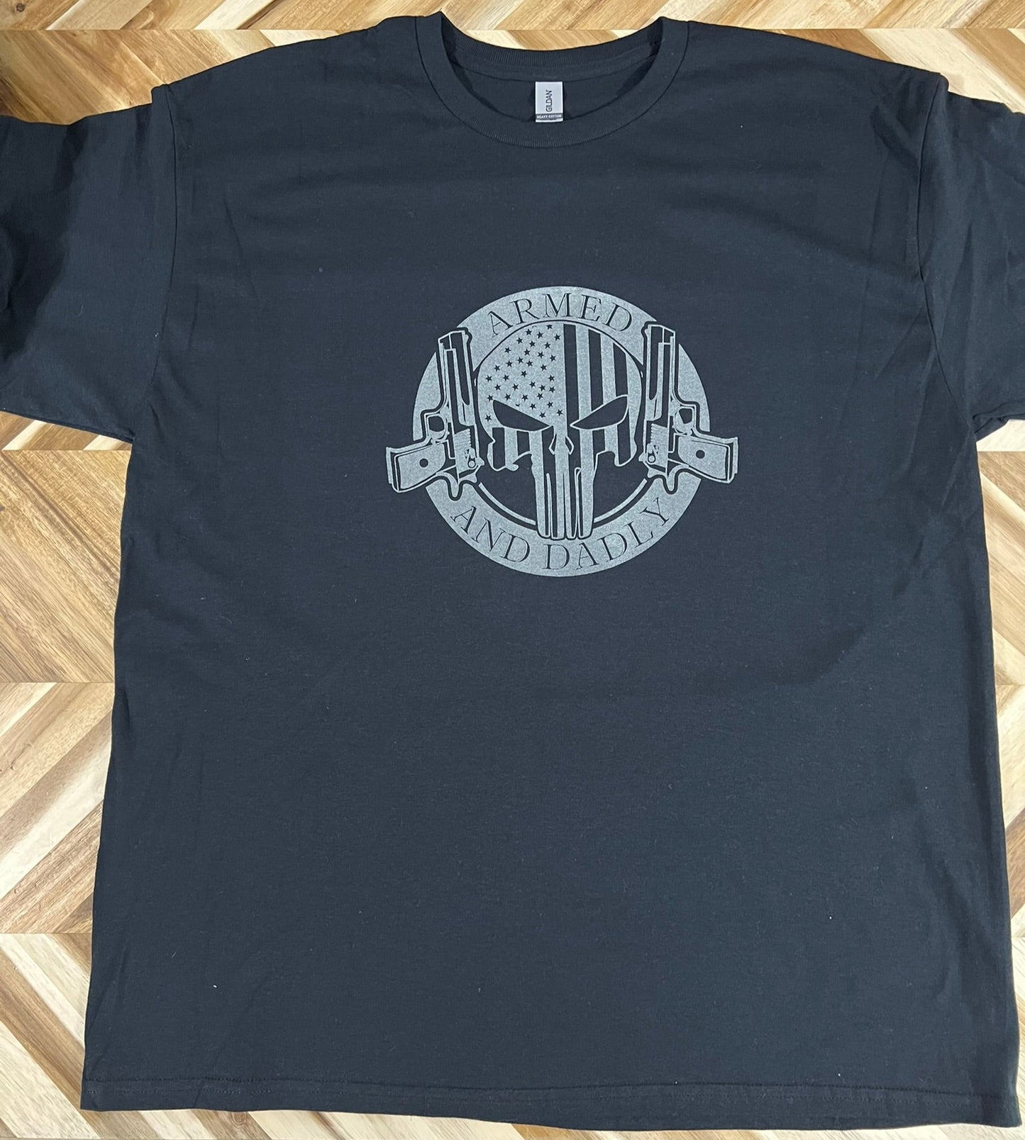 Armed and Dadly glow in the dark t-shirt