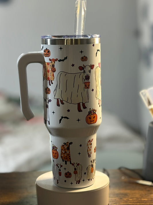 Ghost Cow 40 oz Tumbler