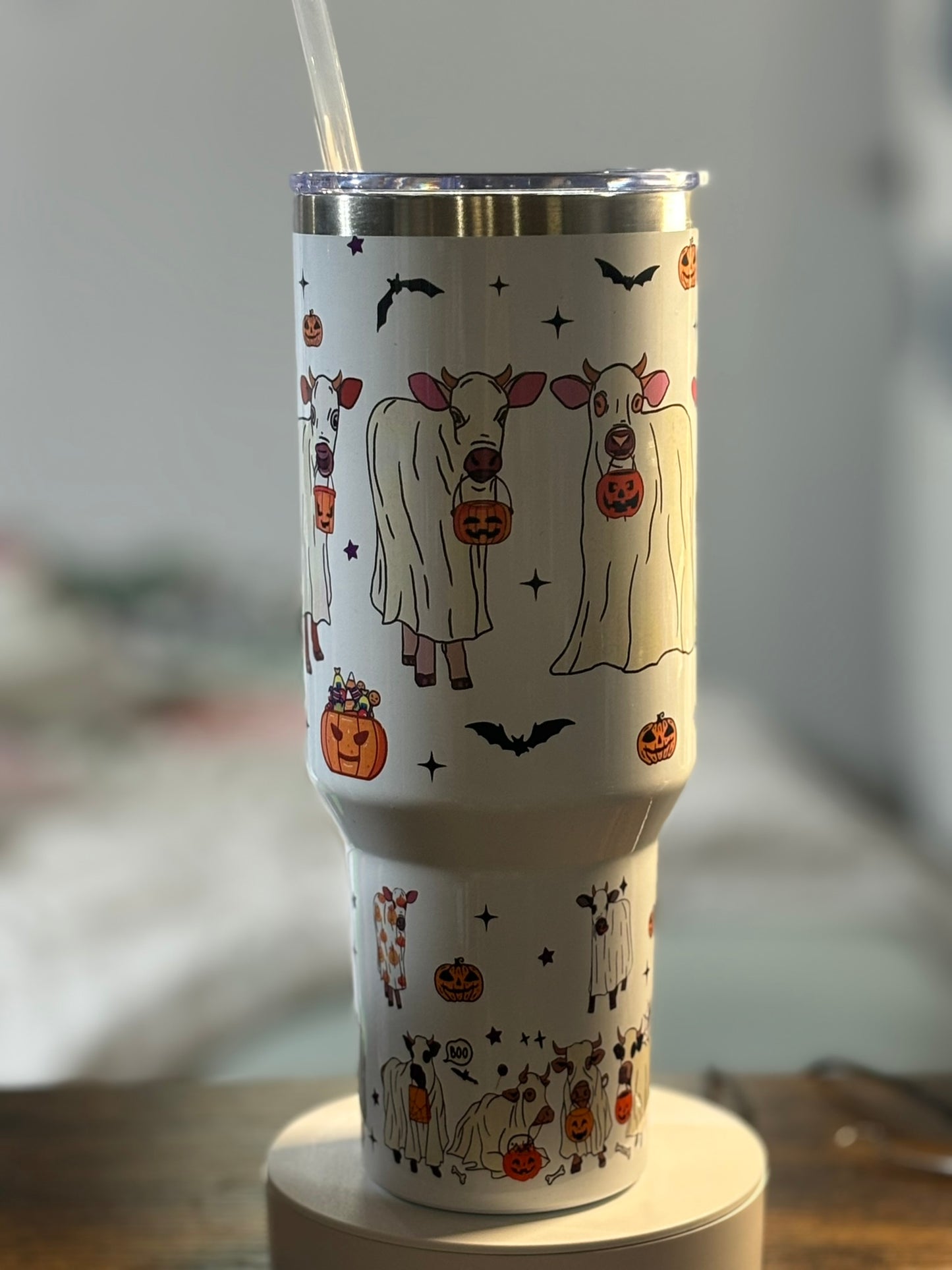 Ghost Cow 40 oz Tumbler
