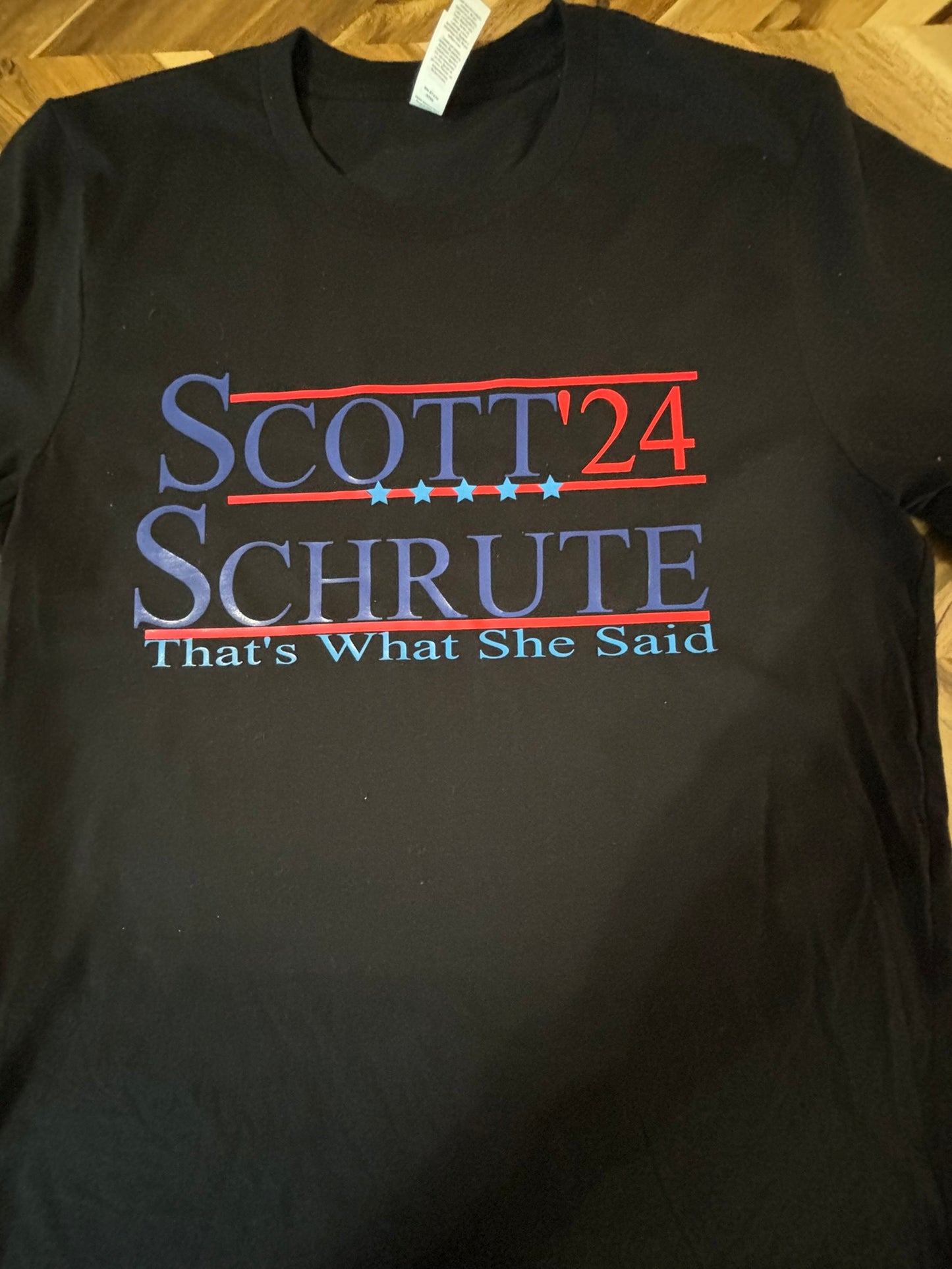 Scott, Schrute 2024 Presidential Tee Shirt