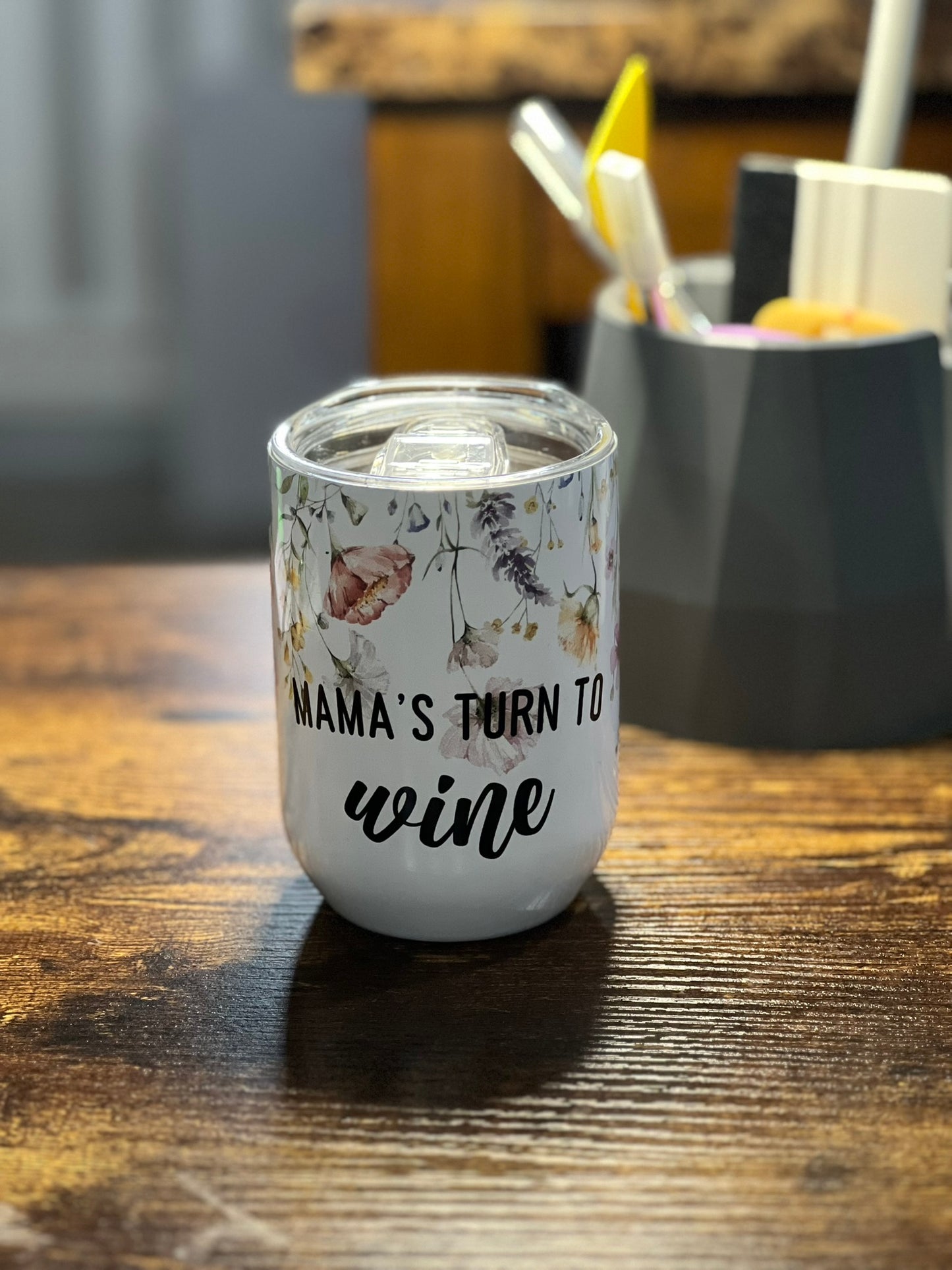 Mama's Turn to Wine 12 oz Stemless Wineglass