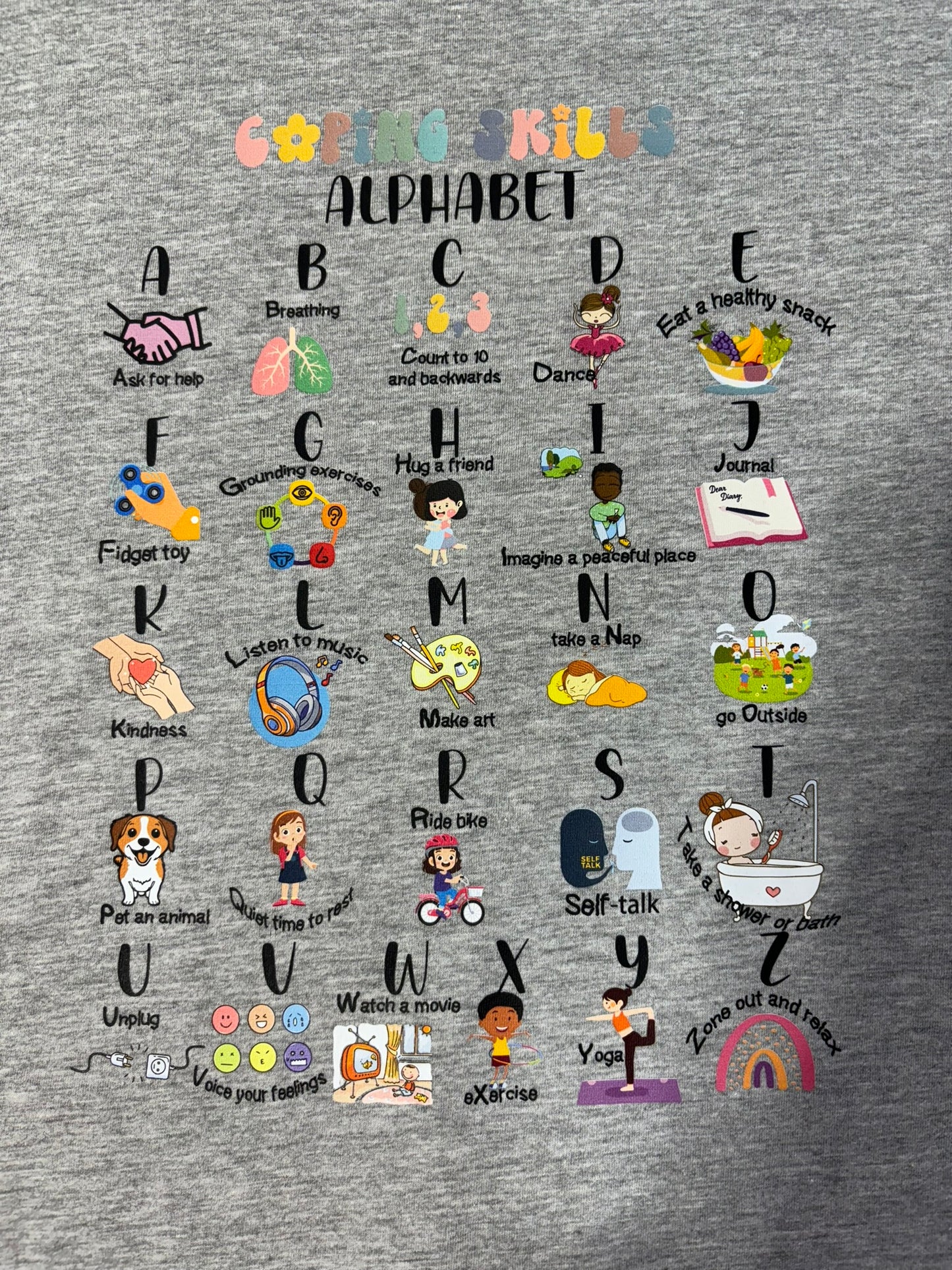 Coping Skills Alphabet T-Shirt