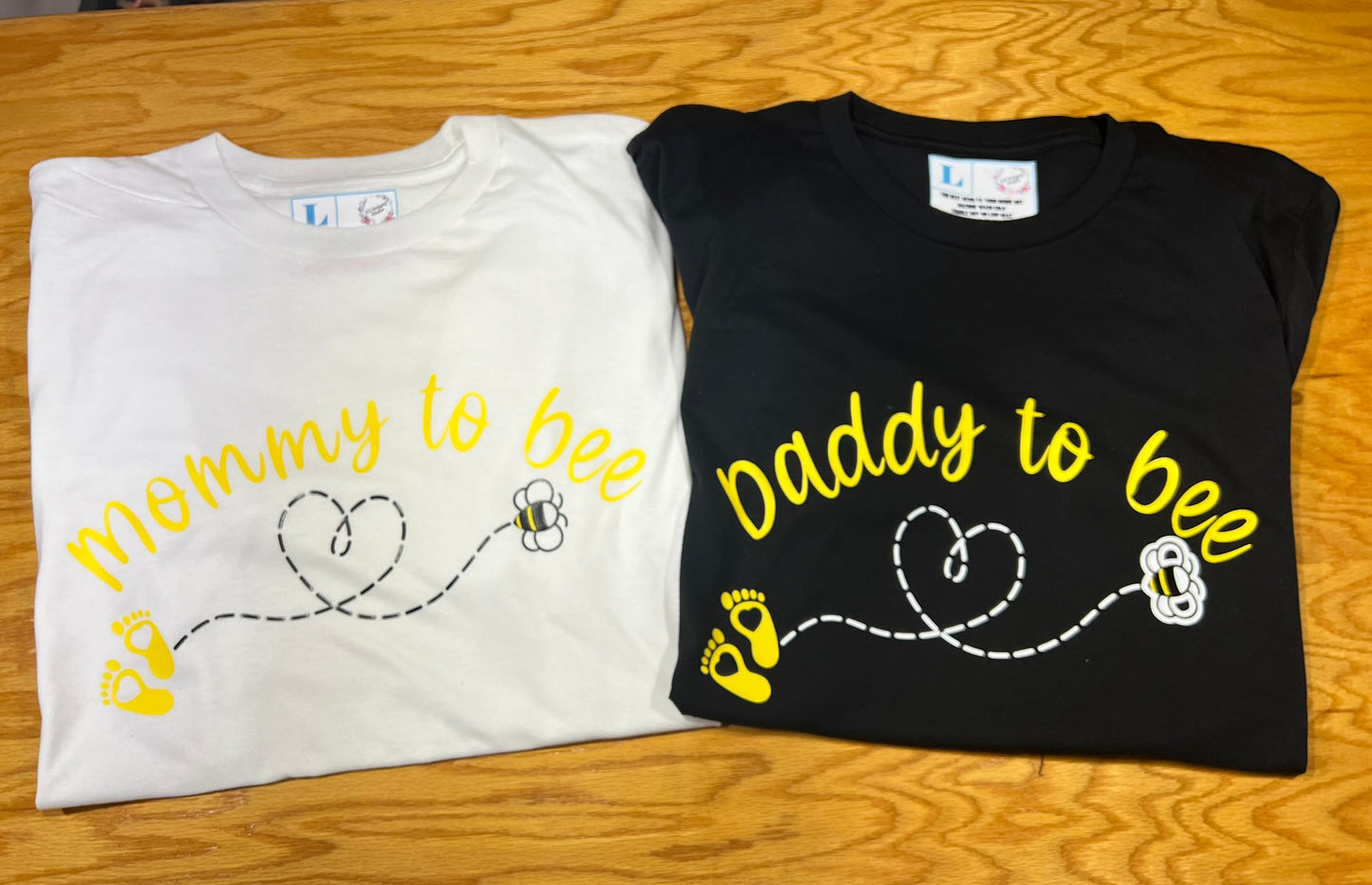 Mommy & Daddy to Bee matching t-shirts