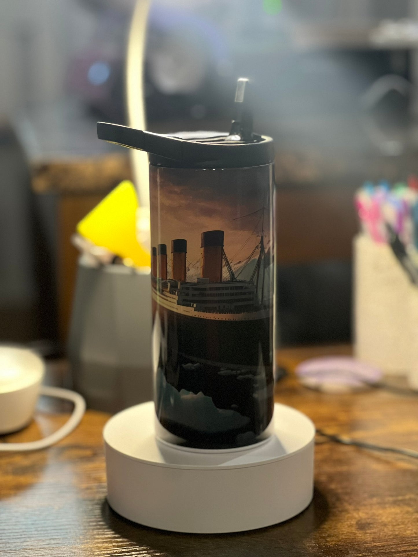 Titanic 15 oz duo lid tumbler
