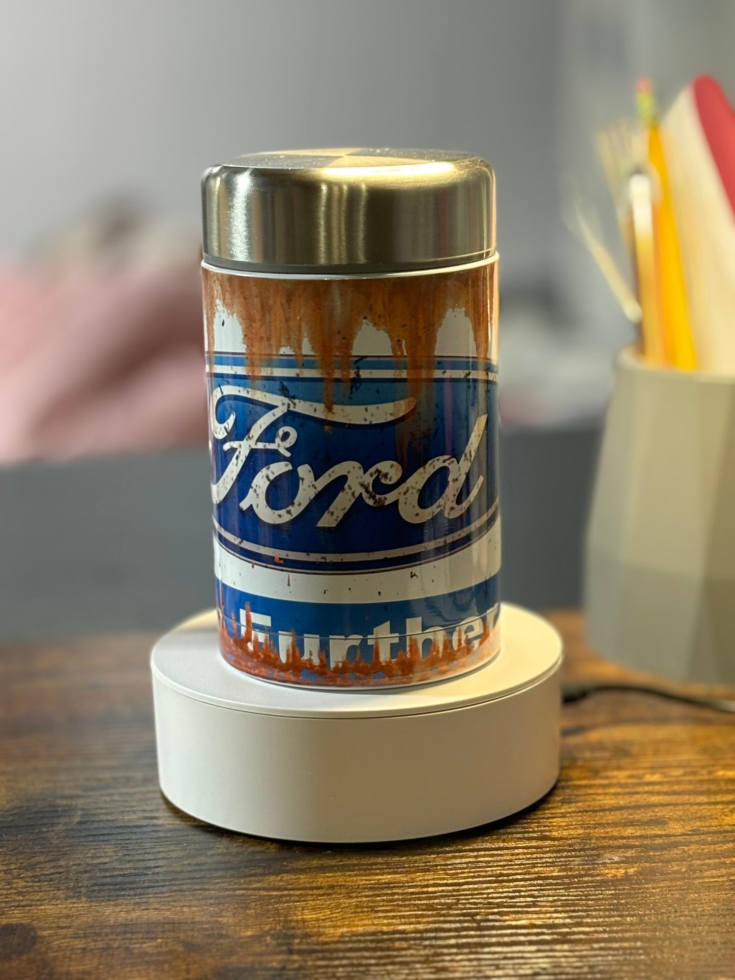 Ford Oil Can Food Storage Container