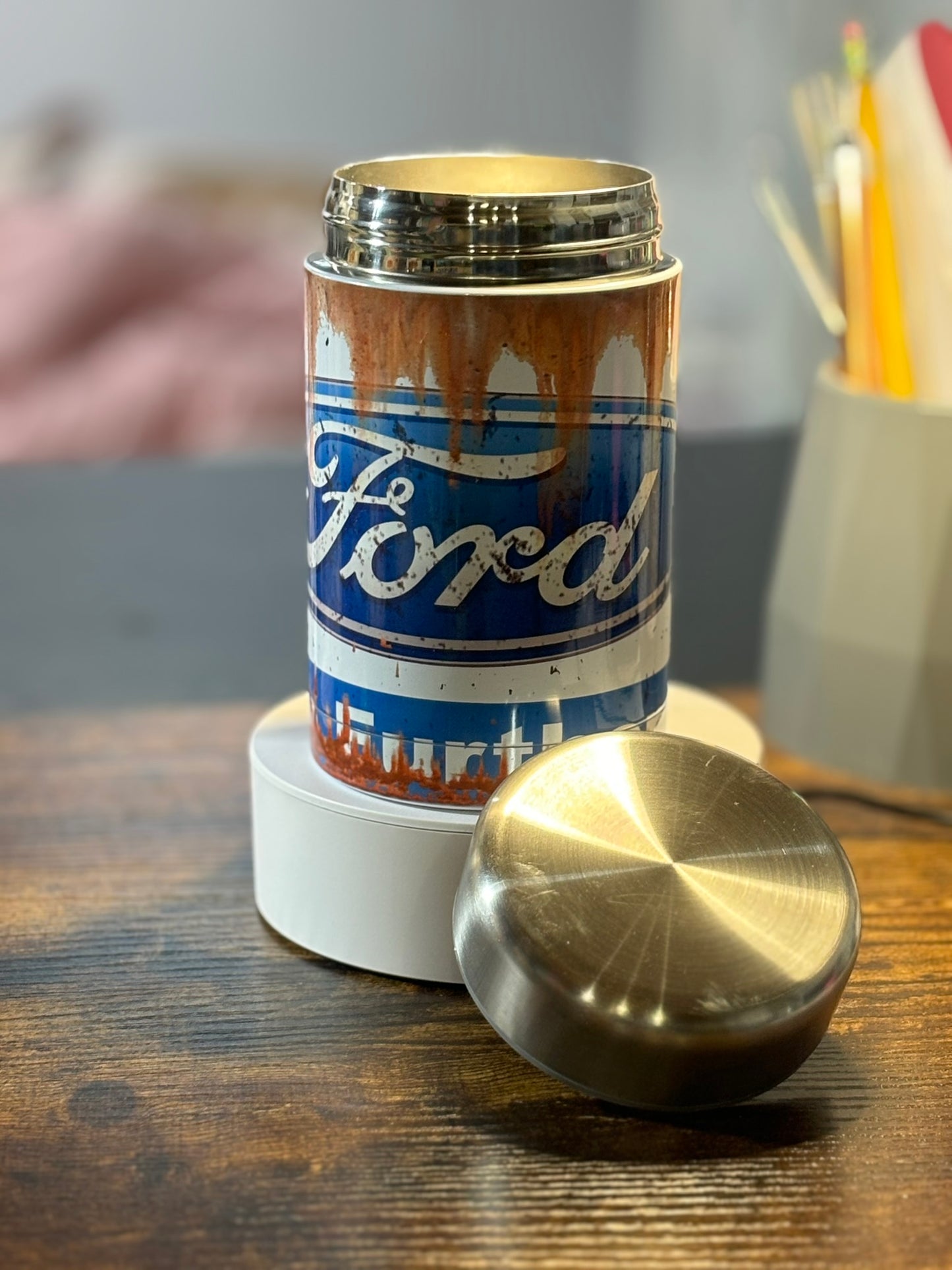 Ford Oil Can Food Storage Container