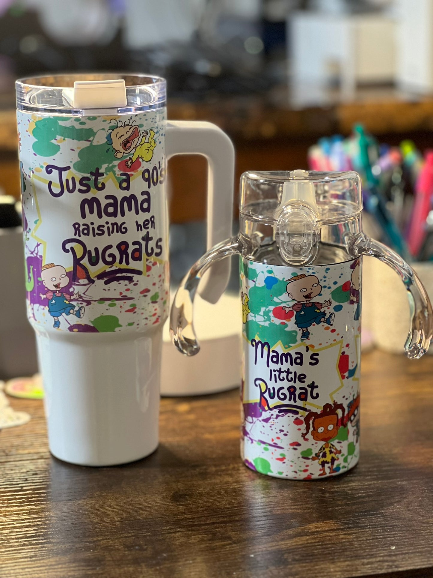 Just a 90’s Mama raising her rugrats and Mama’s little Rugrat matching cups