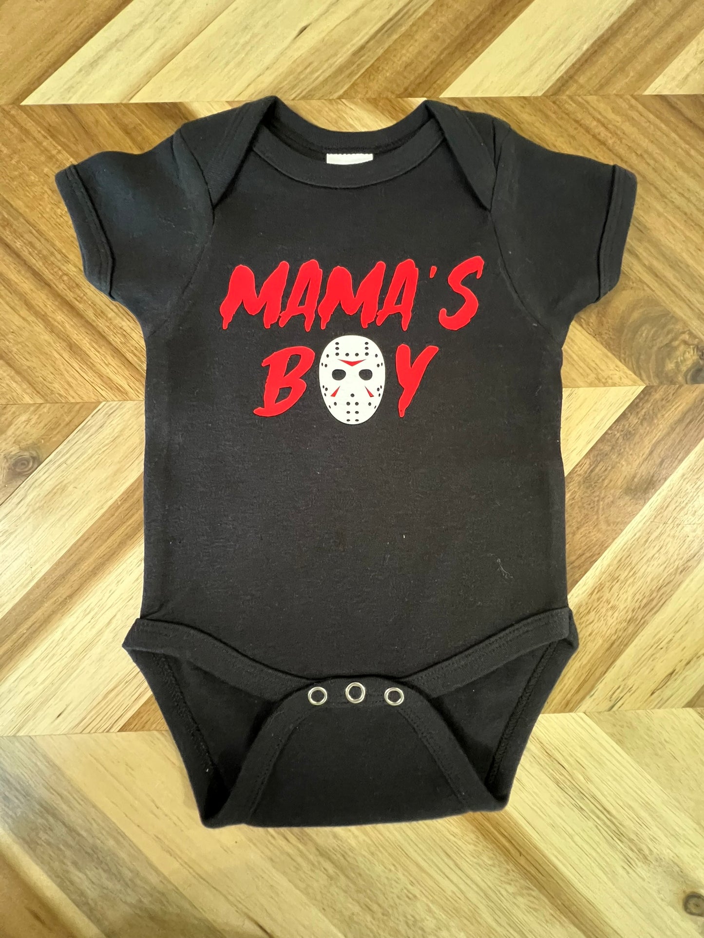 Boy Mom & Mama's Boy matching t-shirt and baby onesie bodysuit