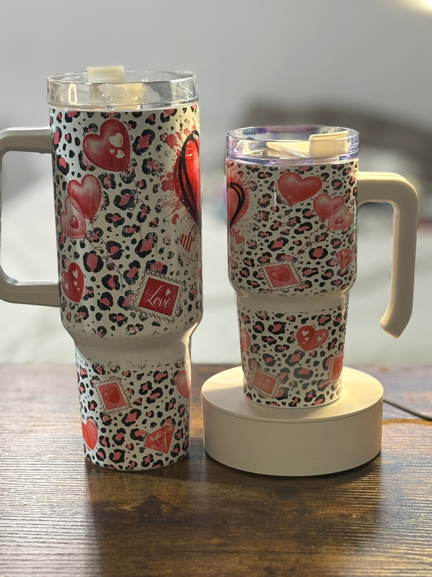 Mama and Mini matching valentines heart tumblers