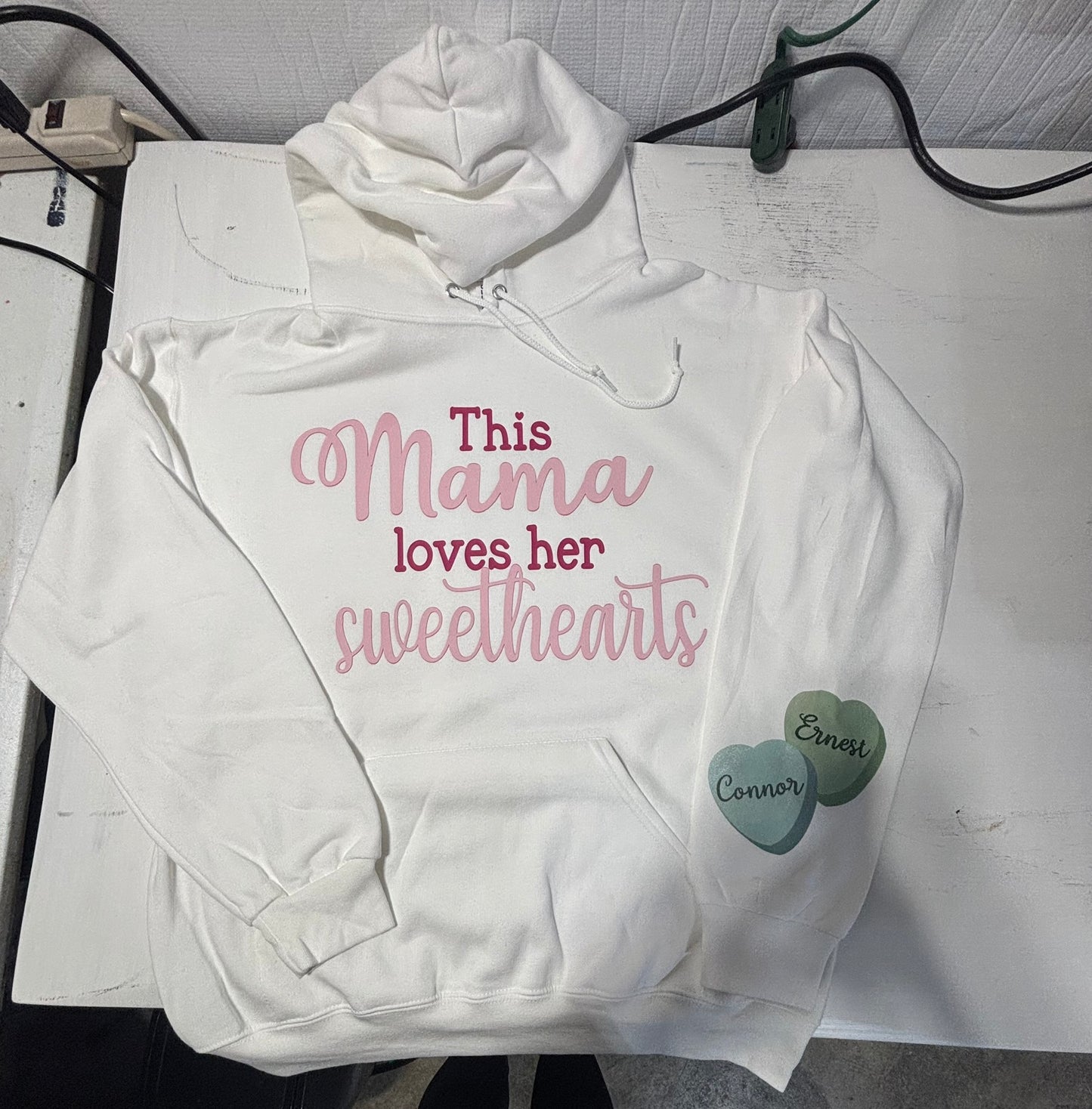 This mama loves her sweethearts PERSONALIZED hoodie