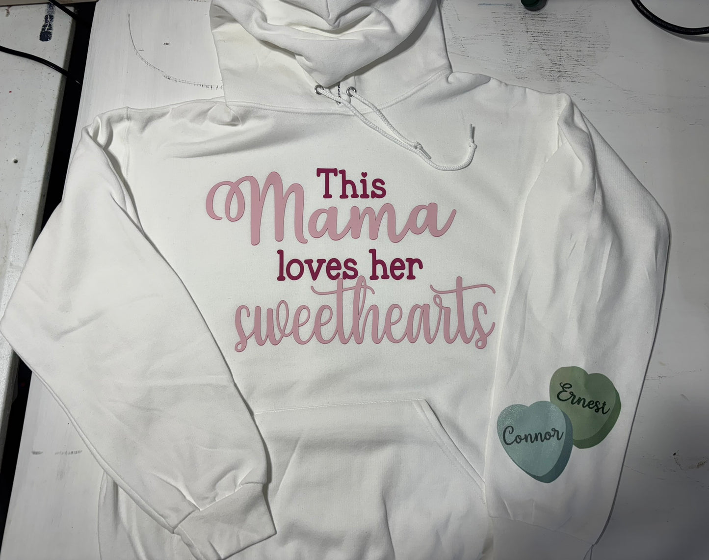 This mama loves her sweethearts PERSONALIZED hoodie