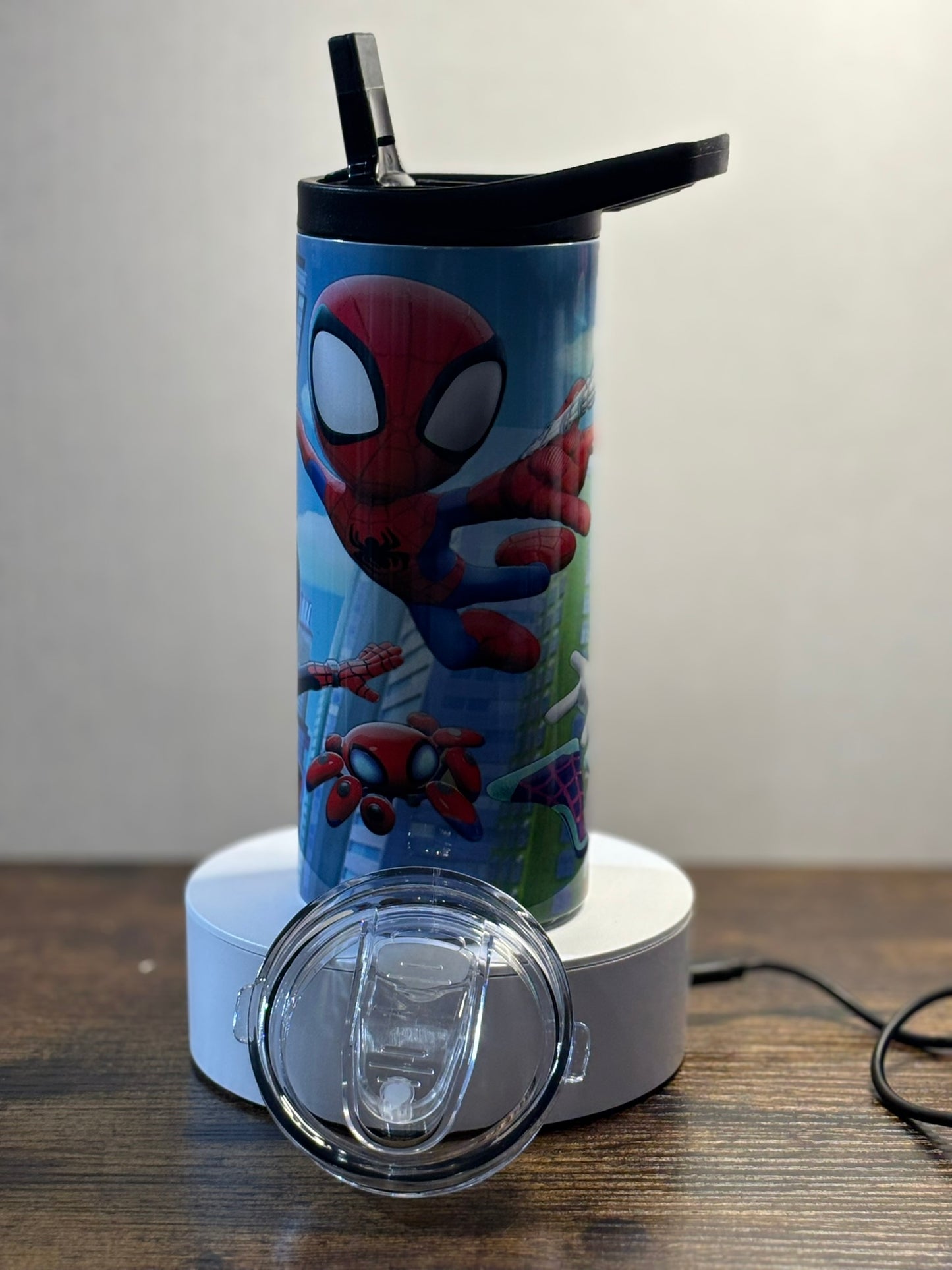 Spider Kid and his Friends 15 oz duo lid tumbler