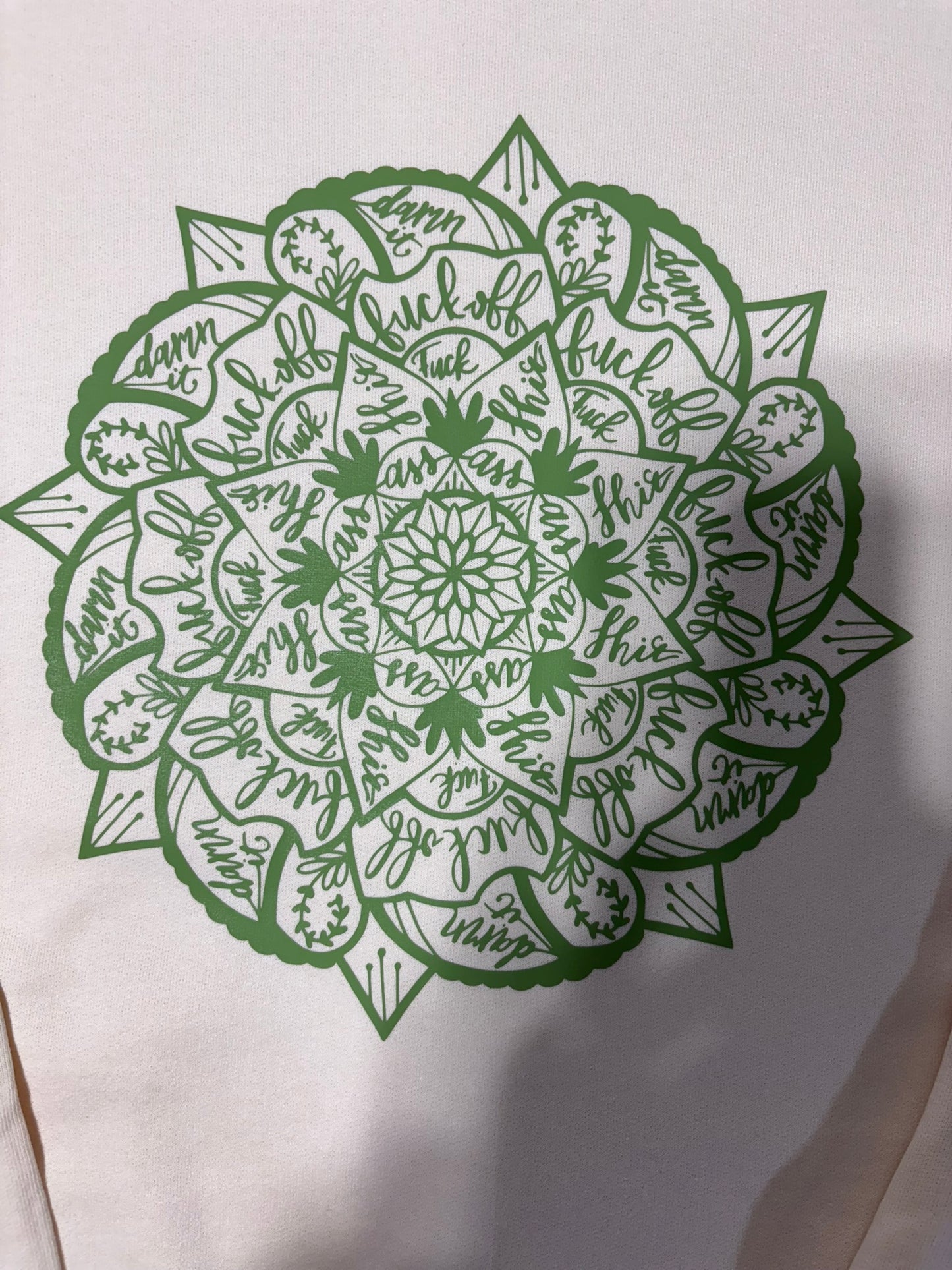 Cuss Word Mandala Crewneck Sweatshirt