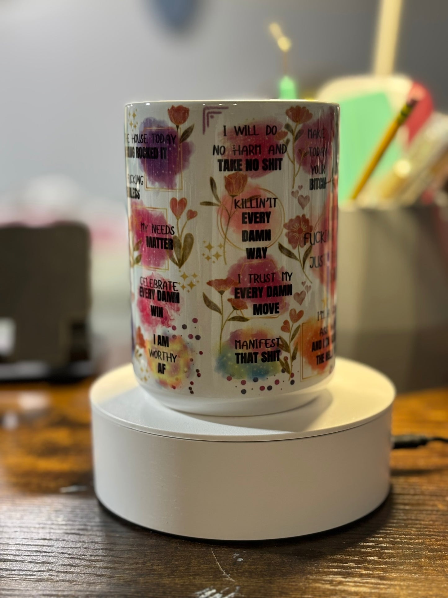 Positive Affirmation Cuss Words Coffee Mug 15 oz