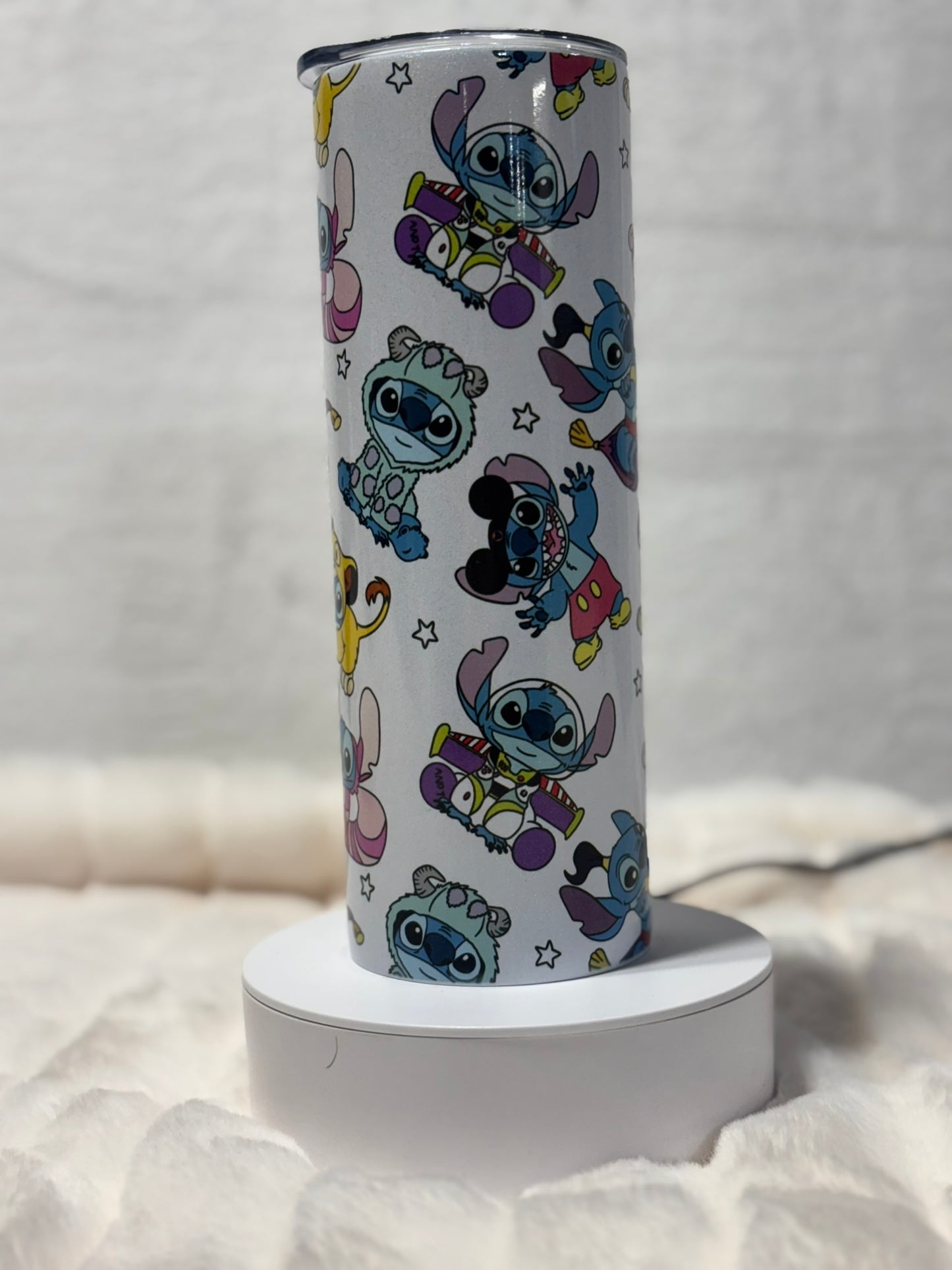 Blue Cartoon Alien Character Holographic 20 oz Tumbler
