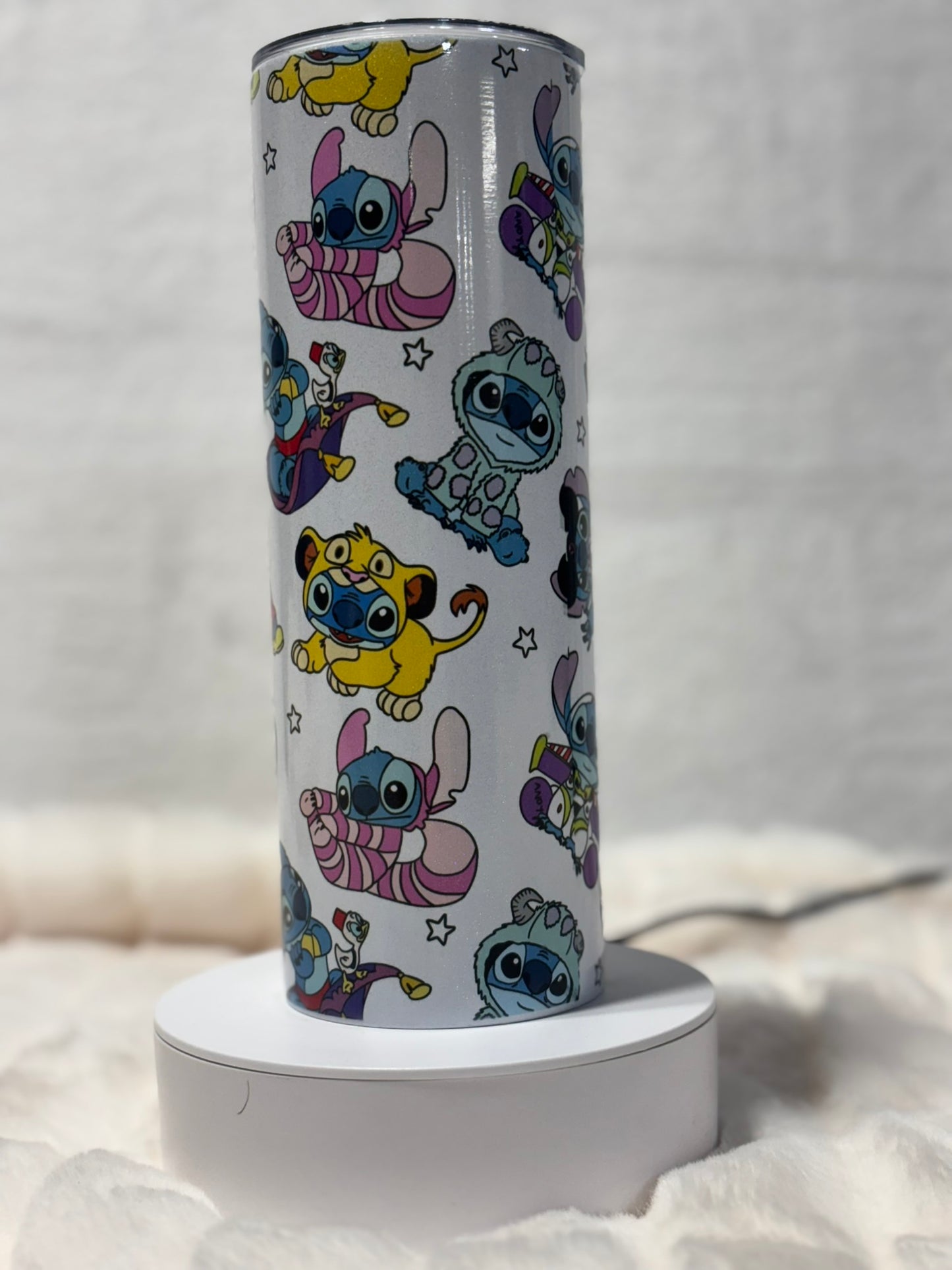 Blue Cartoon Alien Character Holographic 20 oz Tumbler