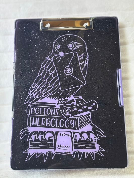 HP Wizard Owl Clipboard with Extra Storage Space
