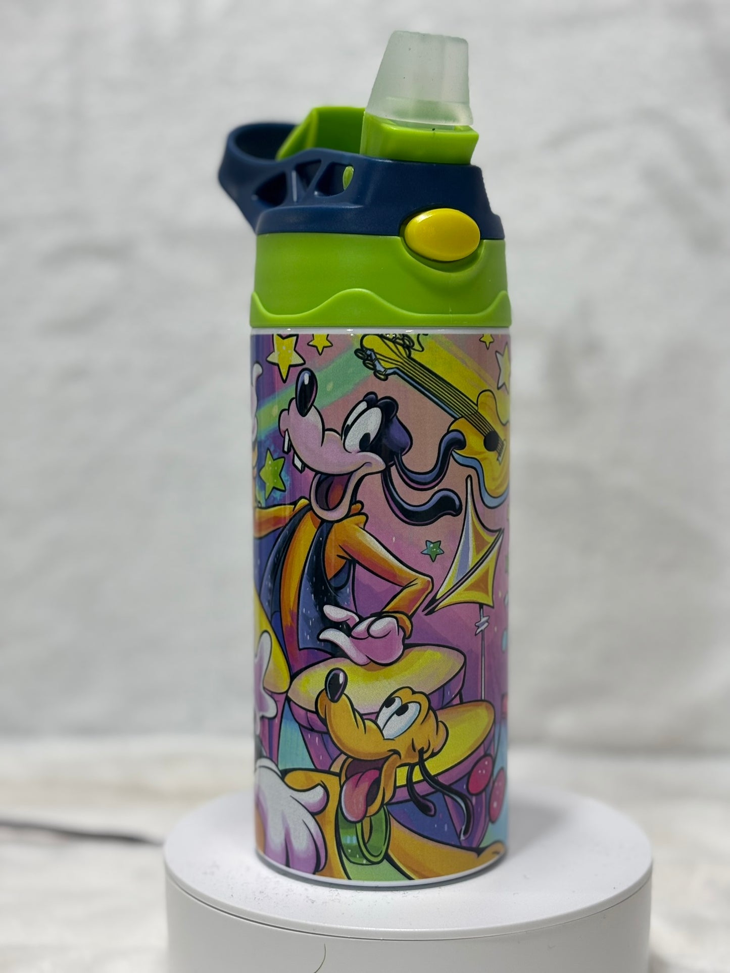 Cartoon Mouse and Friends 12 oz flip top water bottle