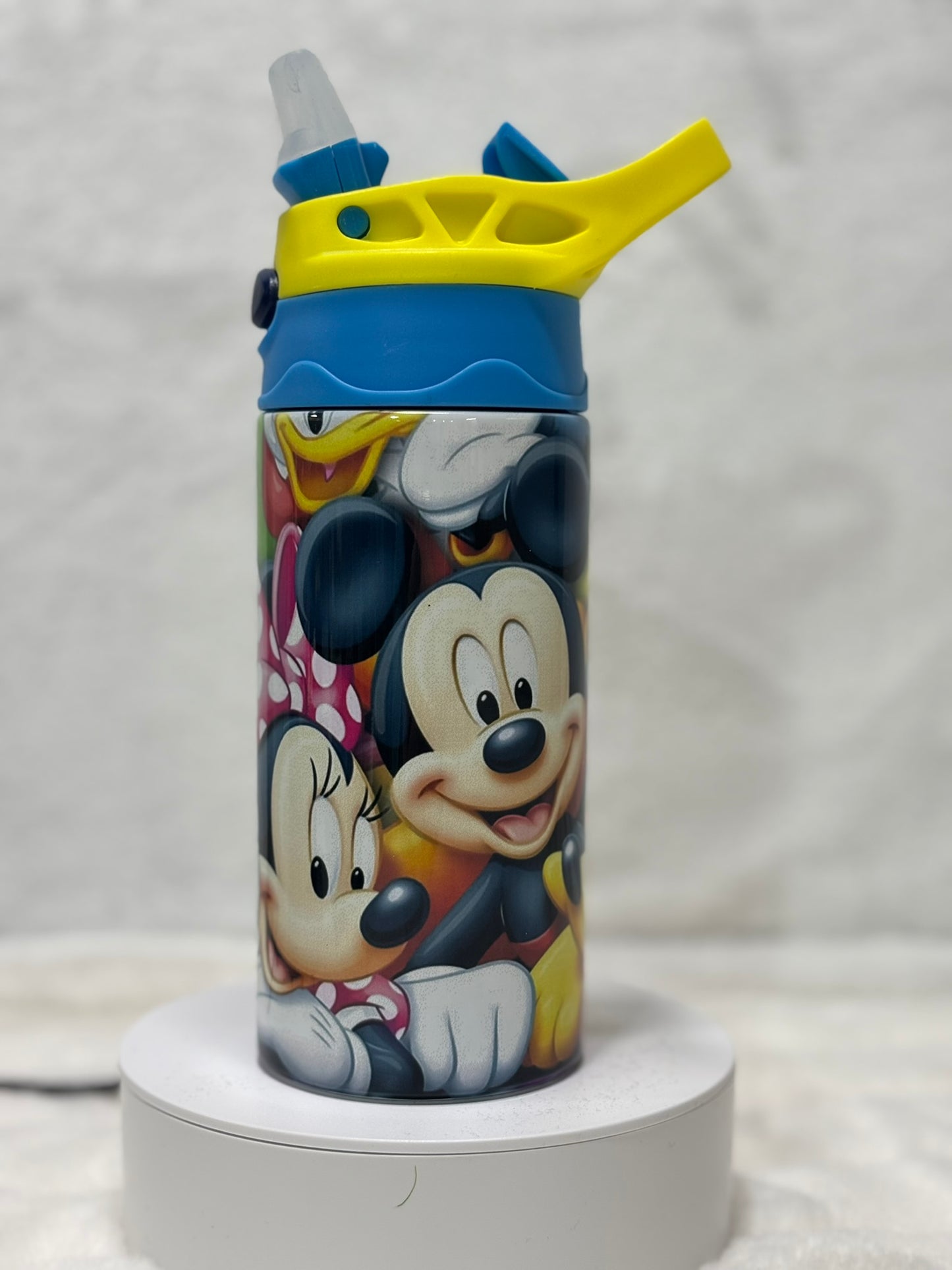 Cartoon Mouse Clubhouse and Friends 12 oz flip top water bottle