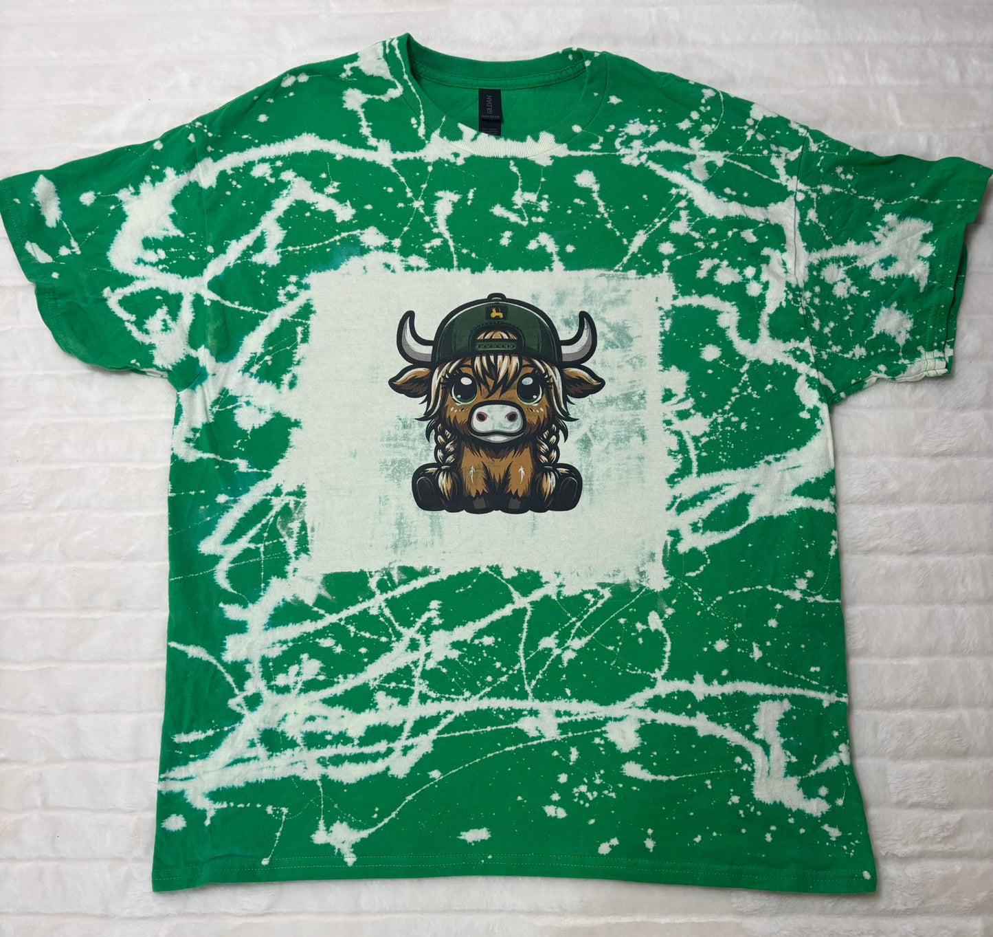 Highland Cow Youth Bleached T-Shirt